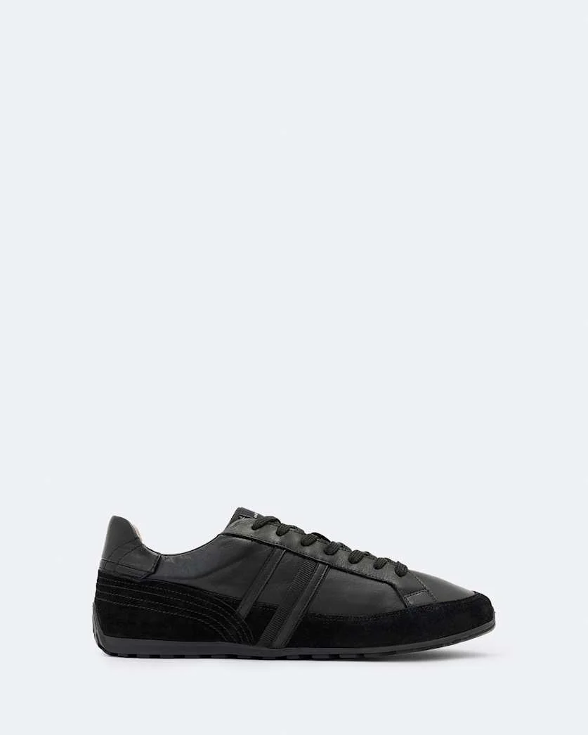 LIAM LEATHER AND SUEDE LOW-TOP SNEAKERS - 1