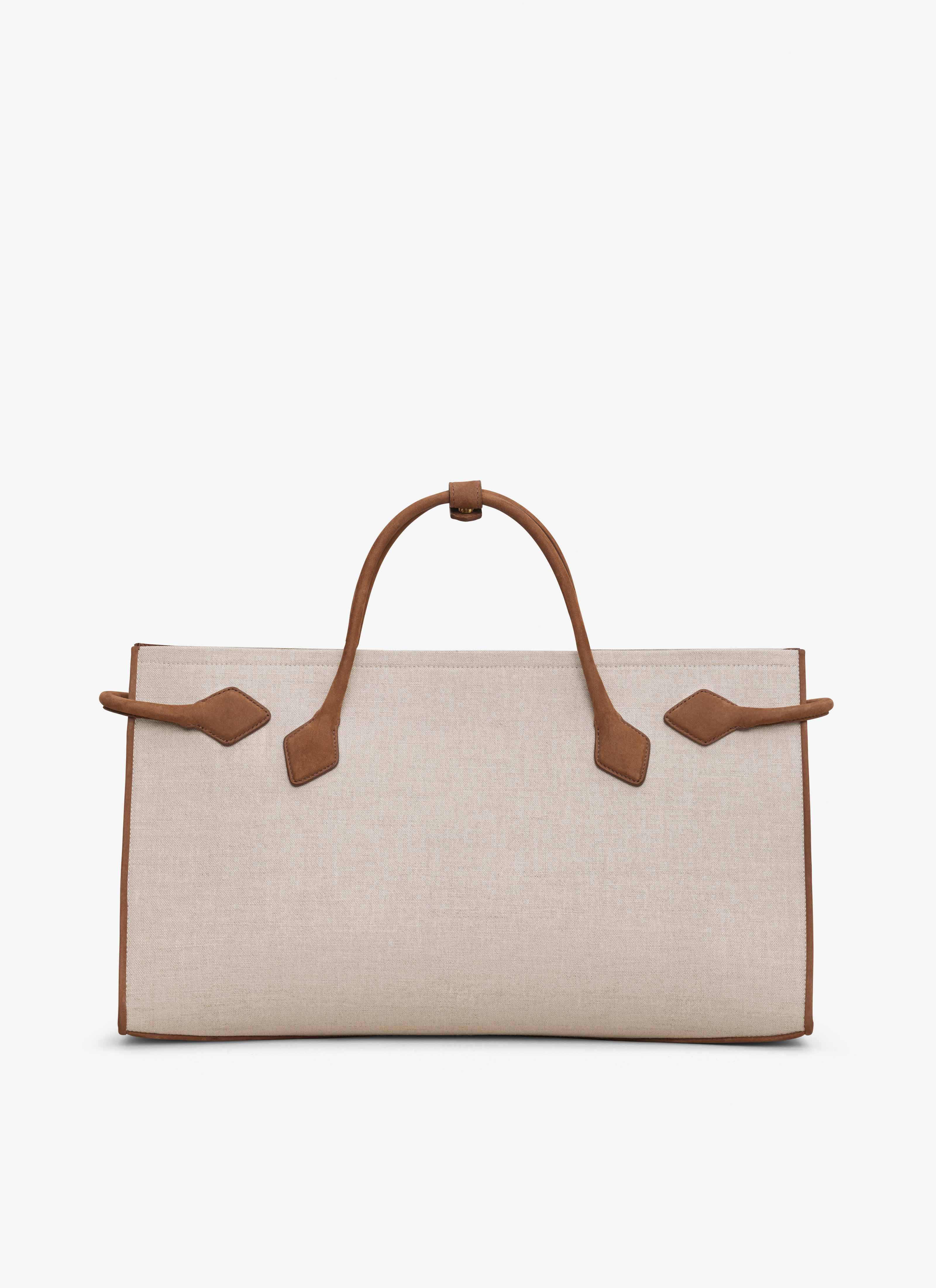 LE TECKEL TOTE BAG IN CANVAS AND NUBUCK - 4