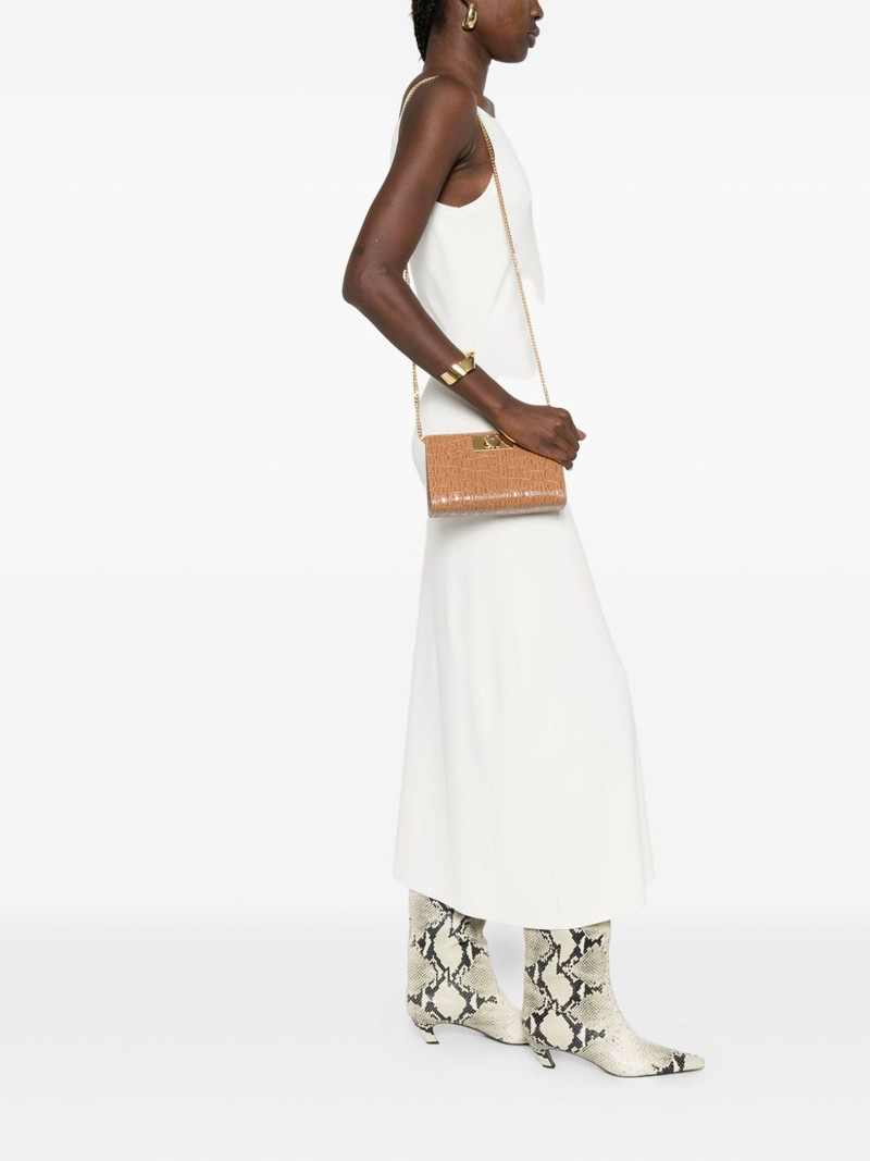 Giuseppe Zanotti crocodile-effect clutch bag outlook