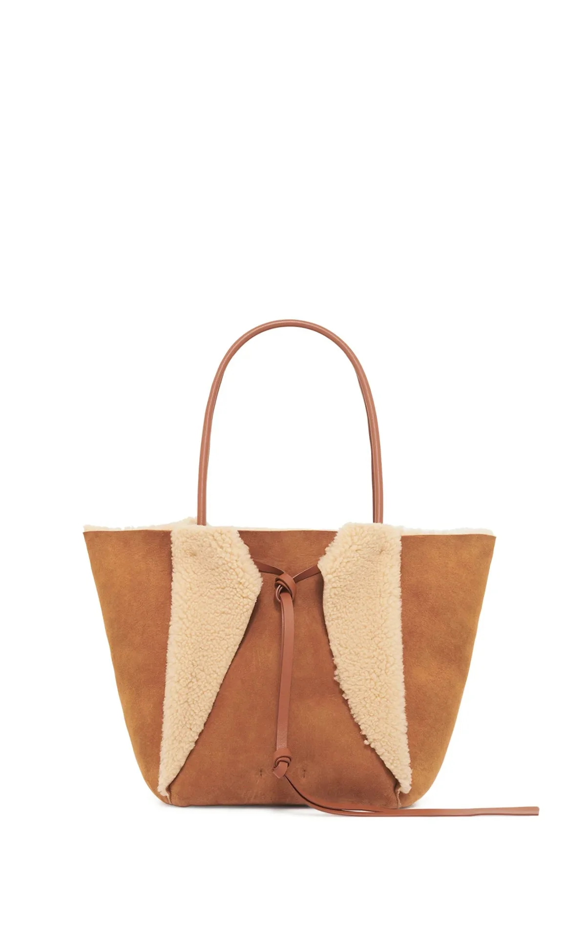 Marija Tote Bag in Cognac Shearling - 1