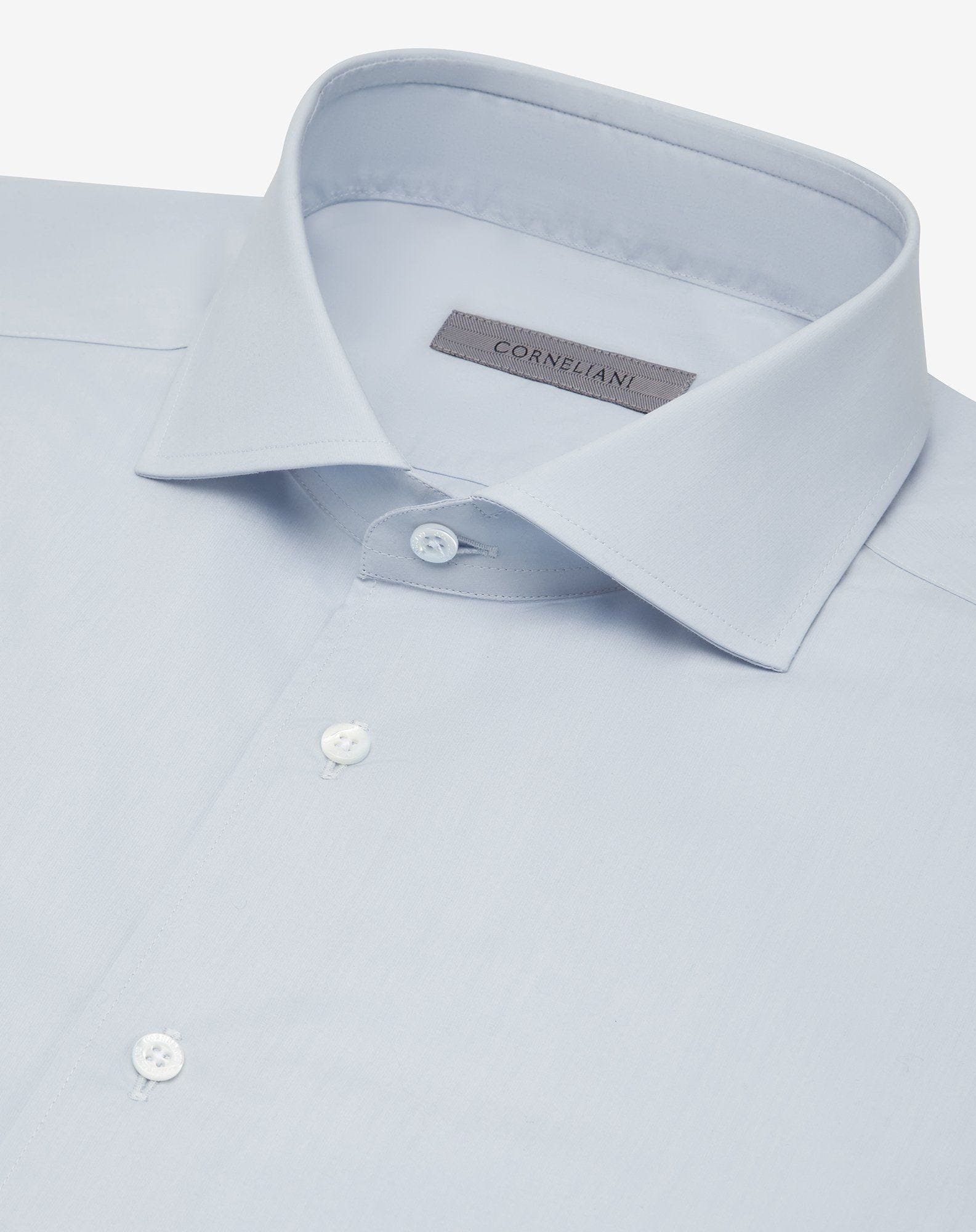 Light blue cotton poplin shirt - 4
