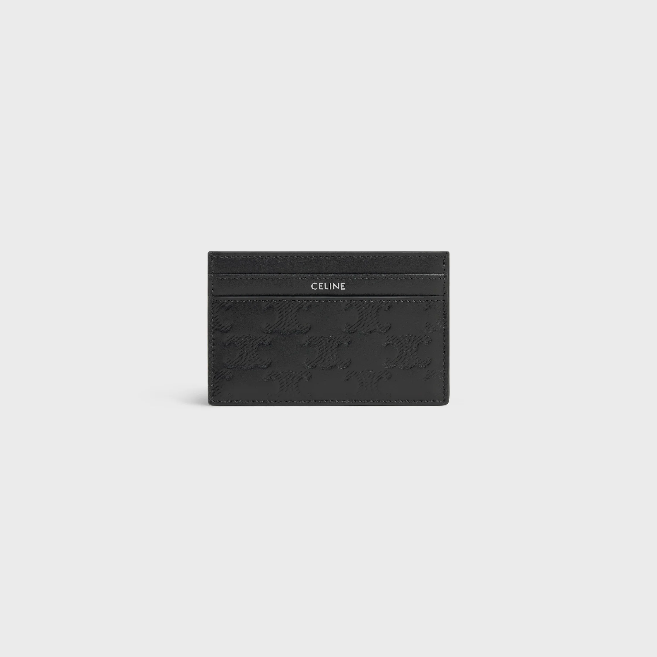 MEDIUM CARD HOLDER IN Calfskin with triomphe embossed - 1
