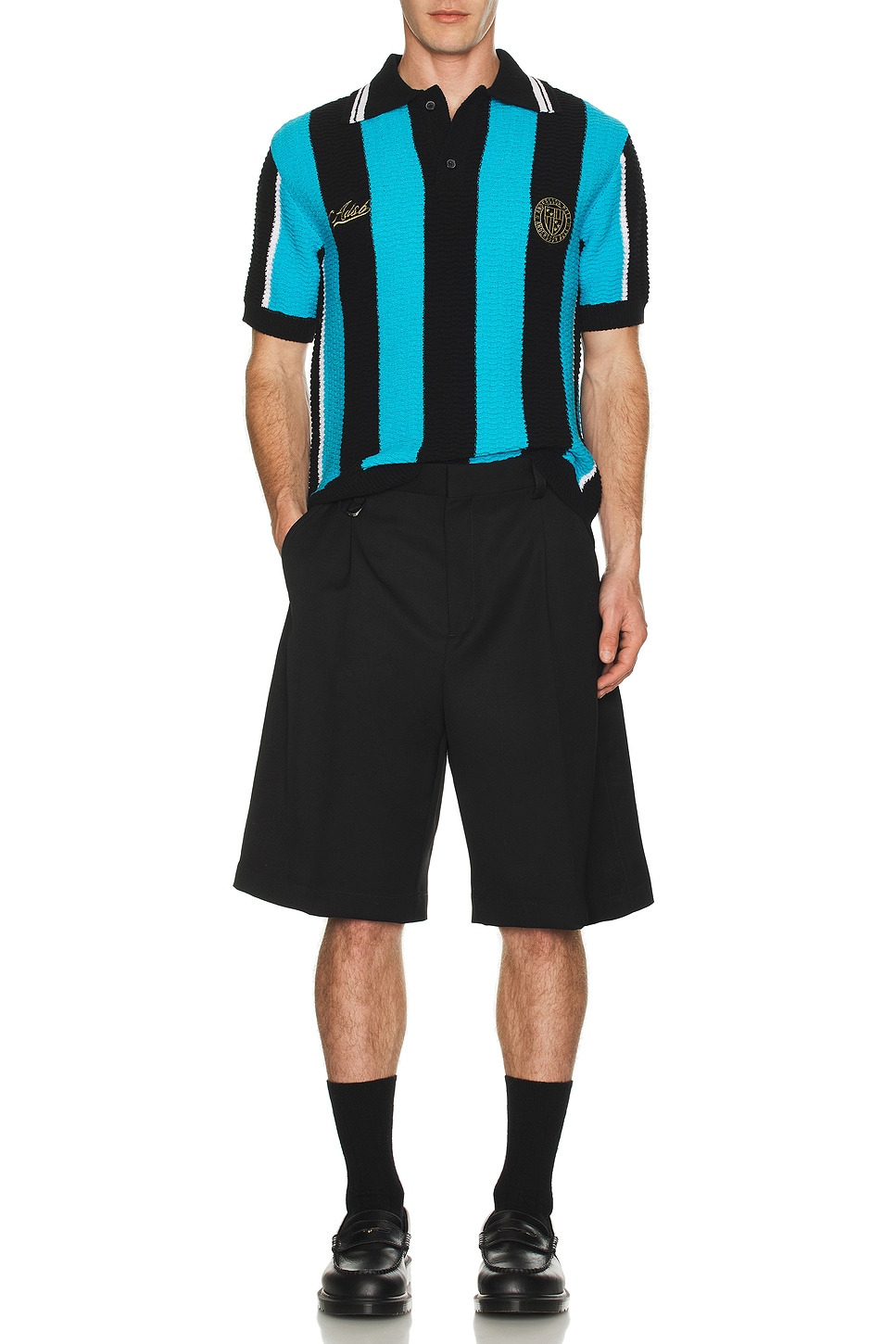 Stripe Soccer Polo Sweater - 5
