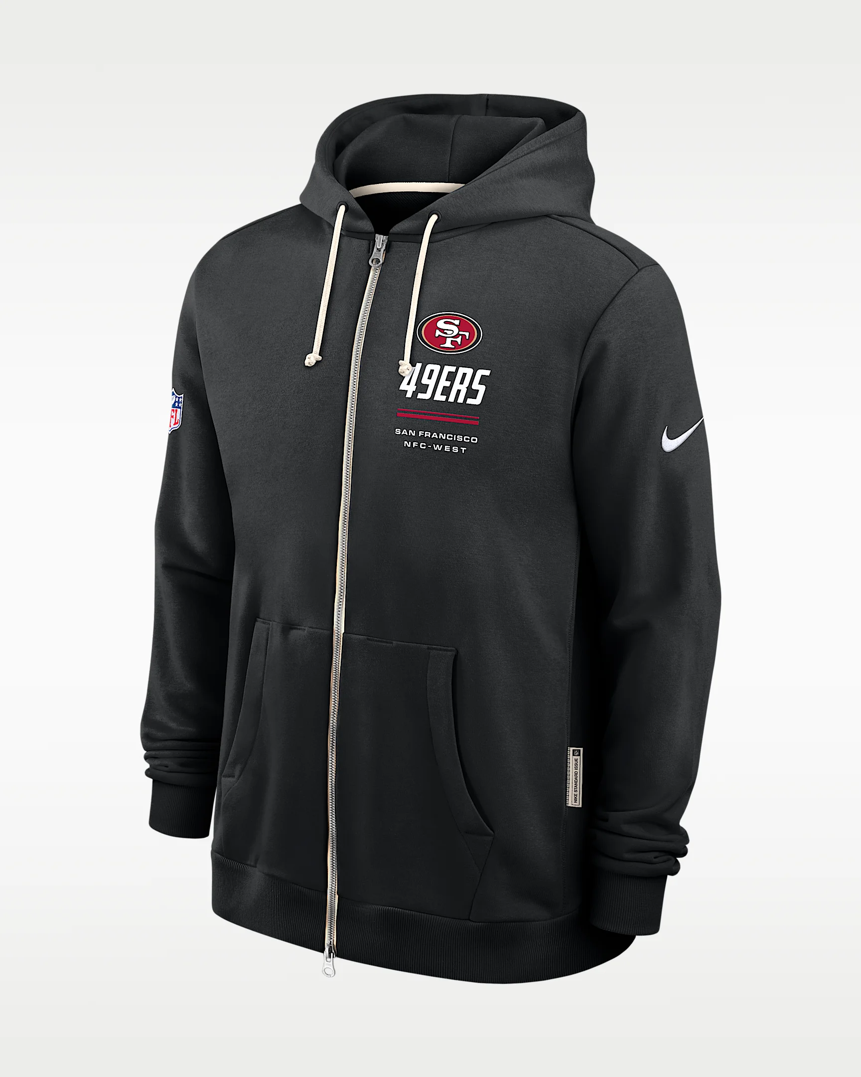 San Francisco 49ers Sideline Standard Issue Men's Nike Dri-FIT NFL Full-Zip Hoodie - 1