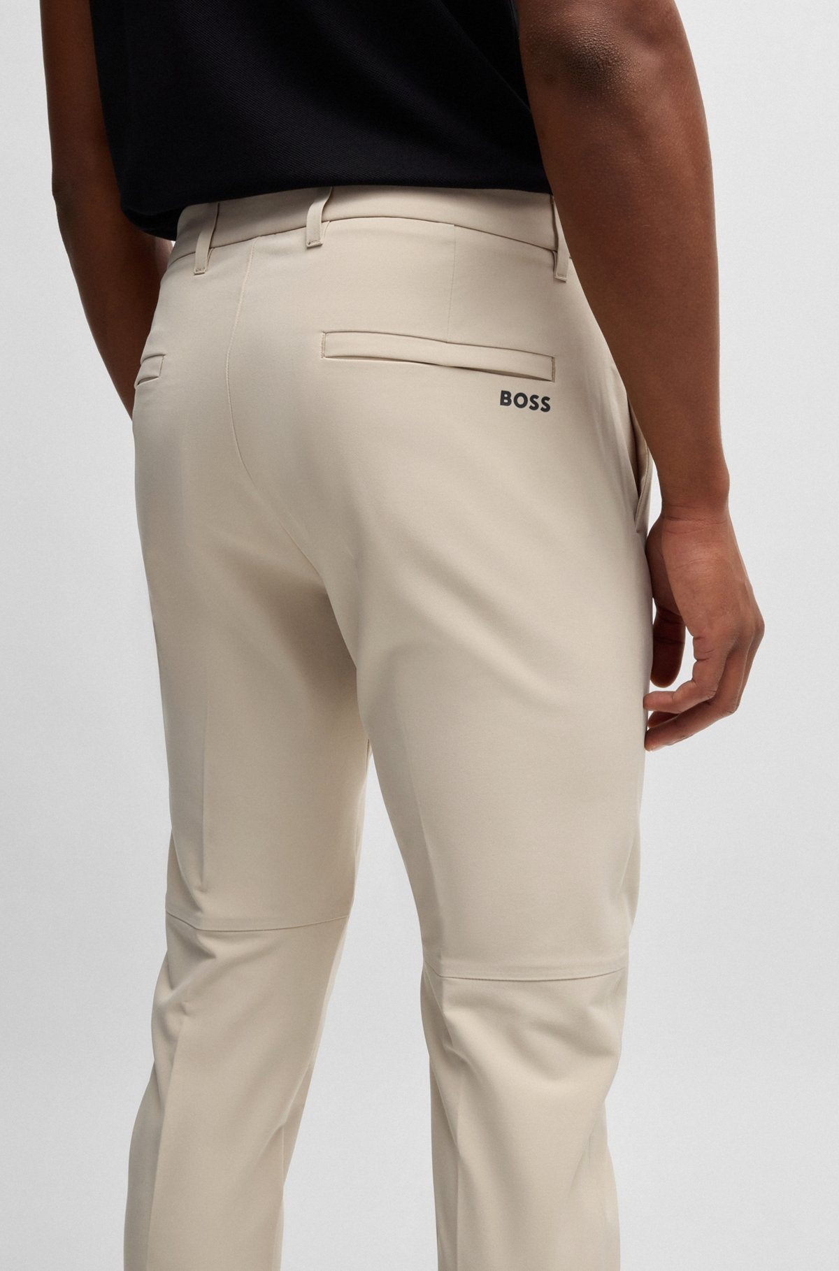 SLIM-FIT PANTS IN WATER-REPELLENT STRETCH FABRIC - 5