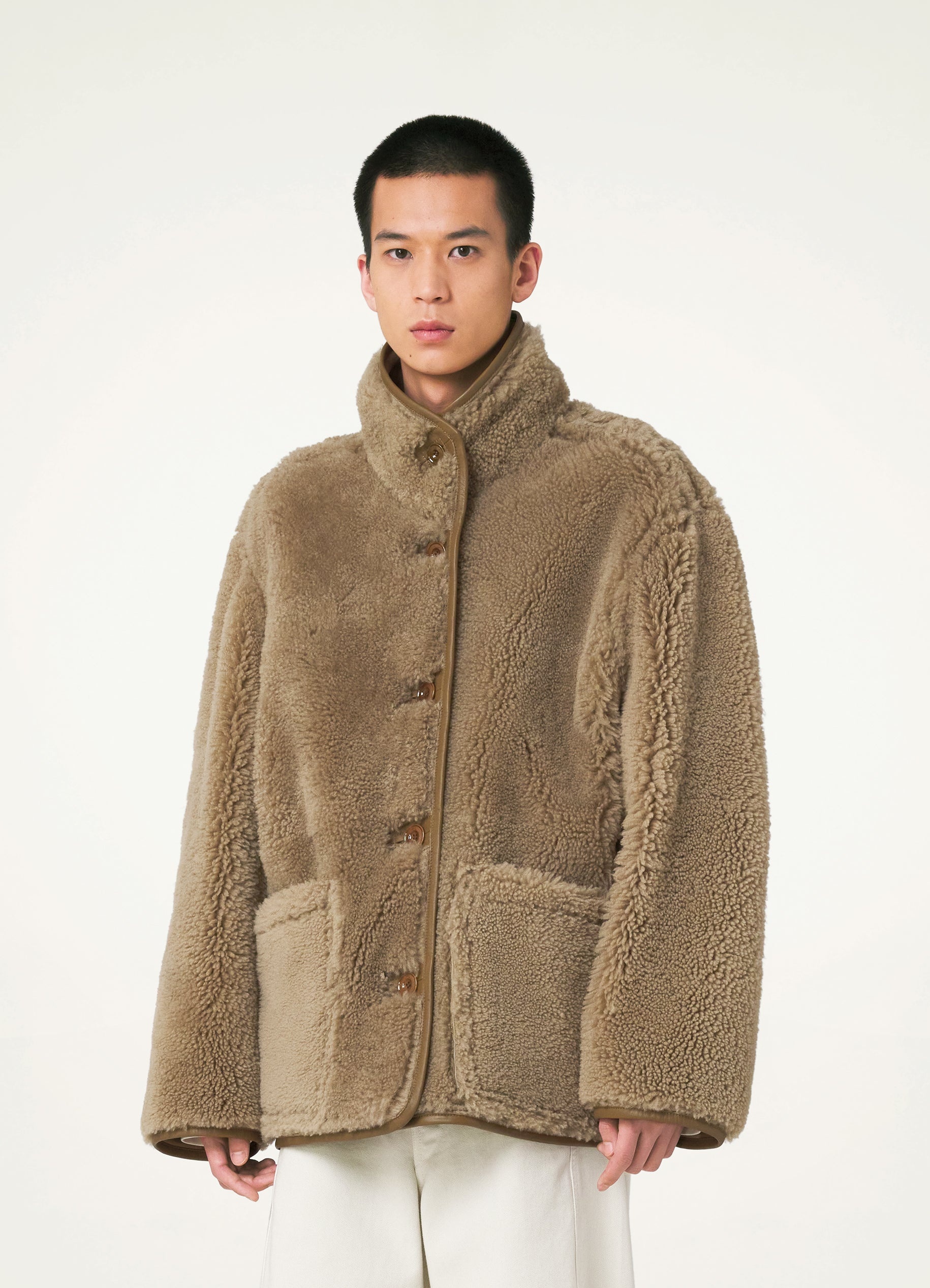 REVERSIBLE SHEARLING COAT - 8