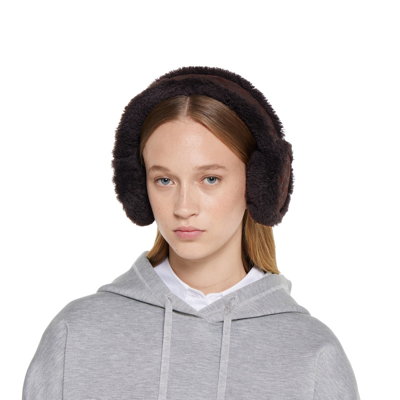 GG suede and merino wool ear muffs 3