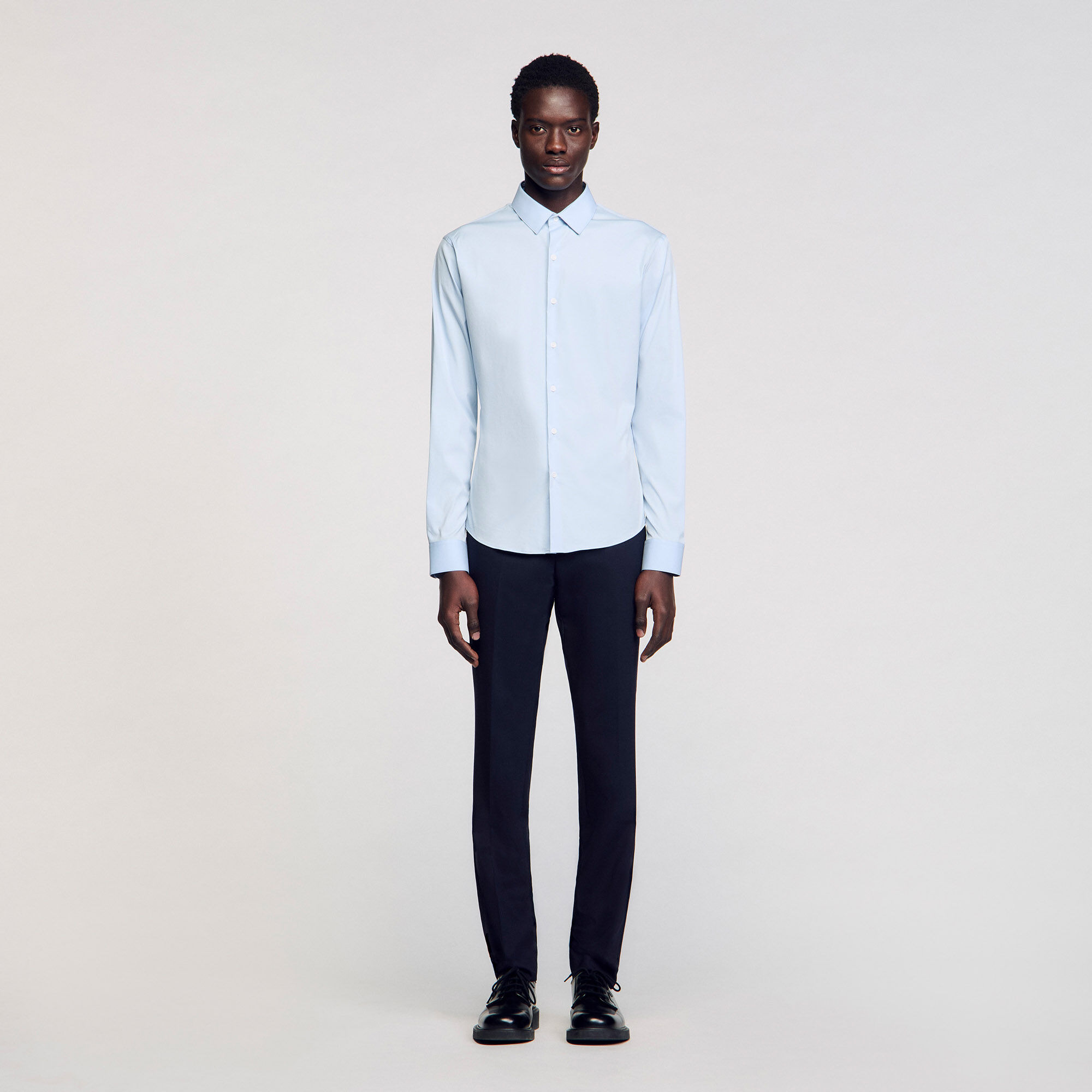 FITTED STRETCH COTTON SHIRT - 2