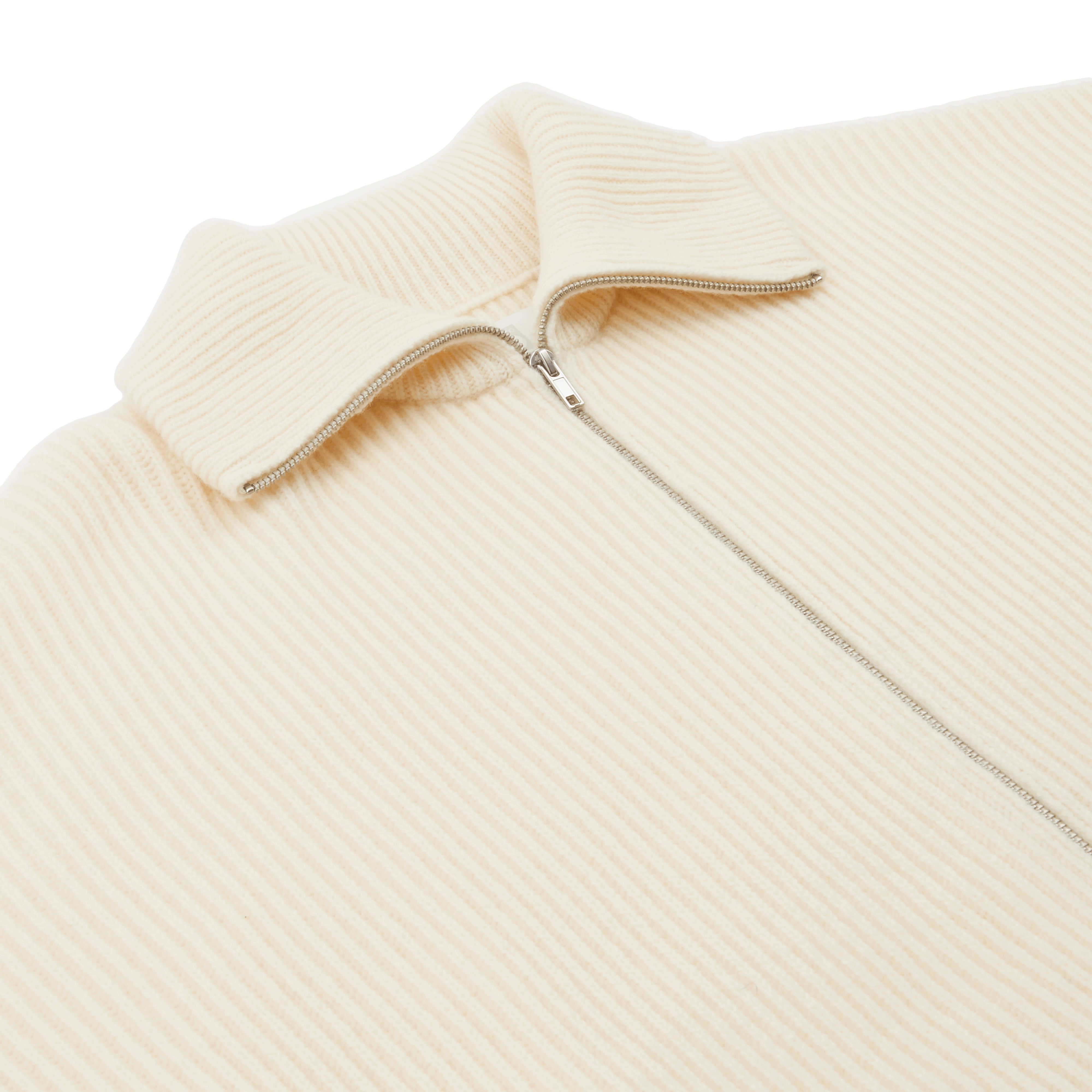 Vonarstræti Zipped Wool Sweater (Unisex) - 6