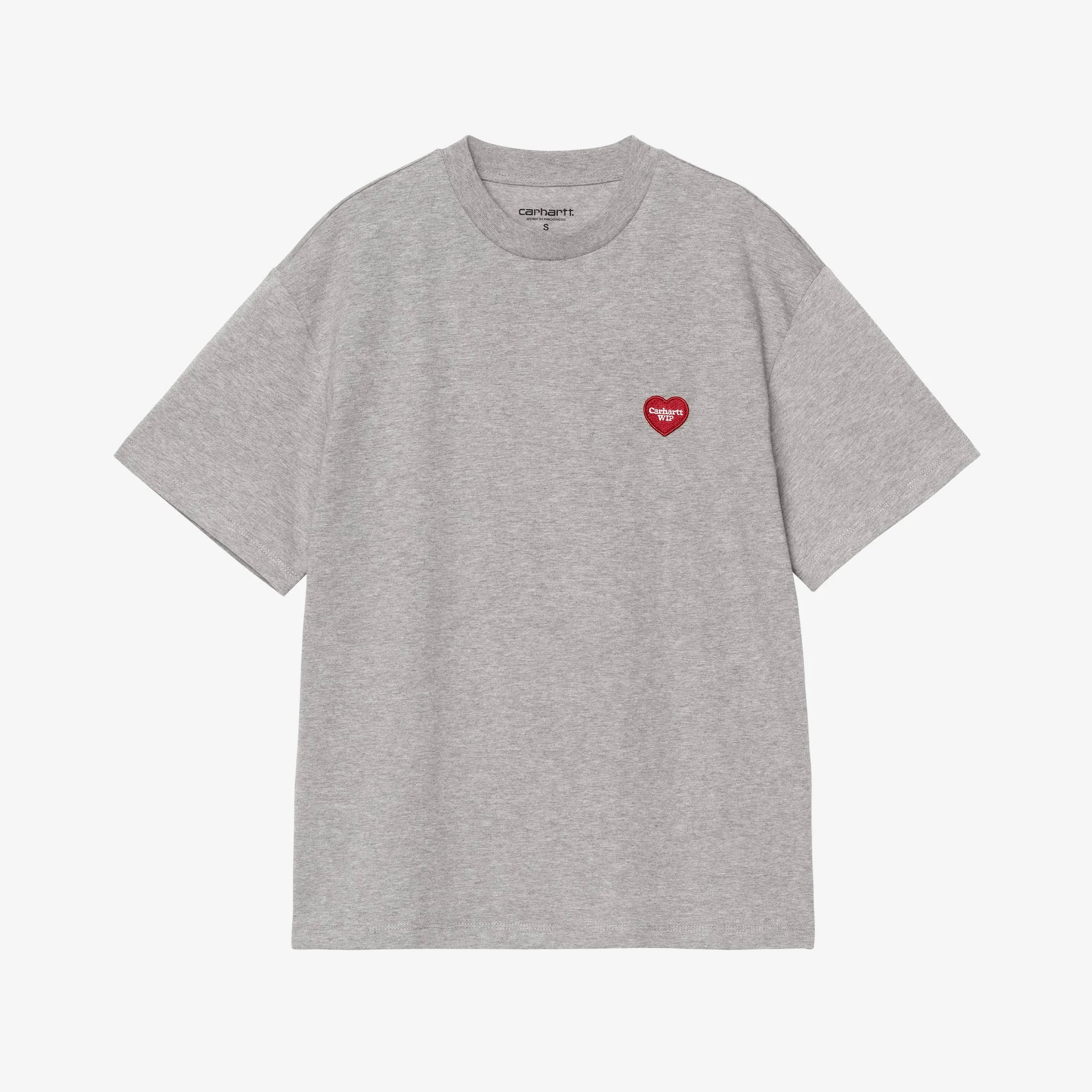 Wmns Short Sleeve Heart Patch T-Shirt - 1