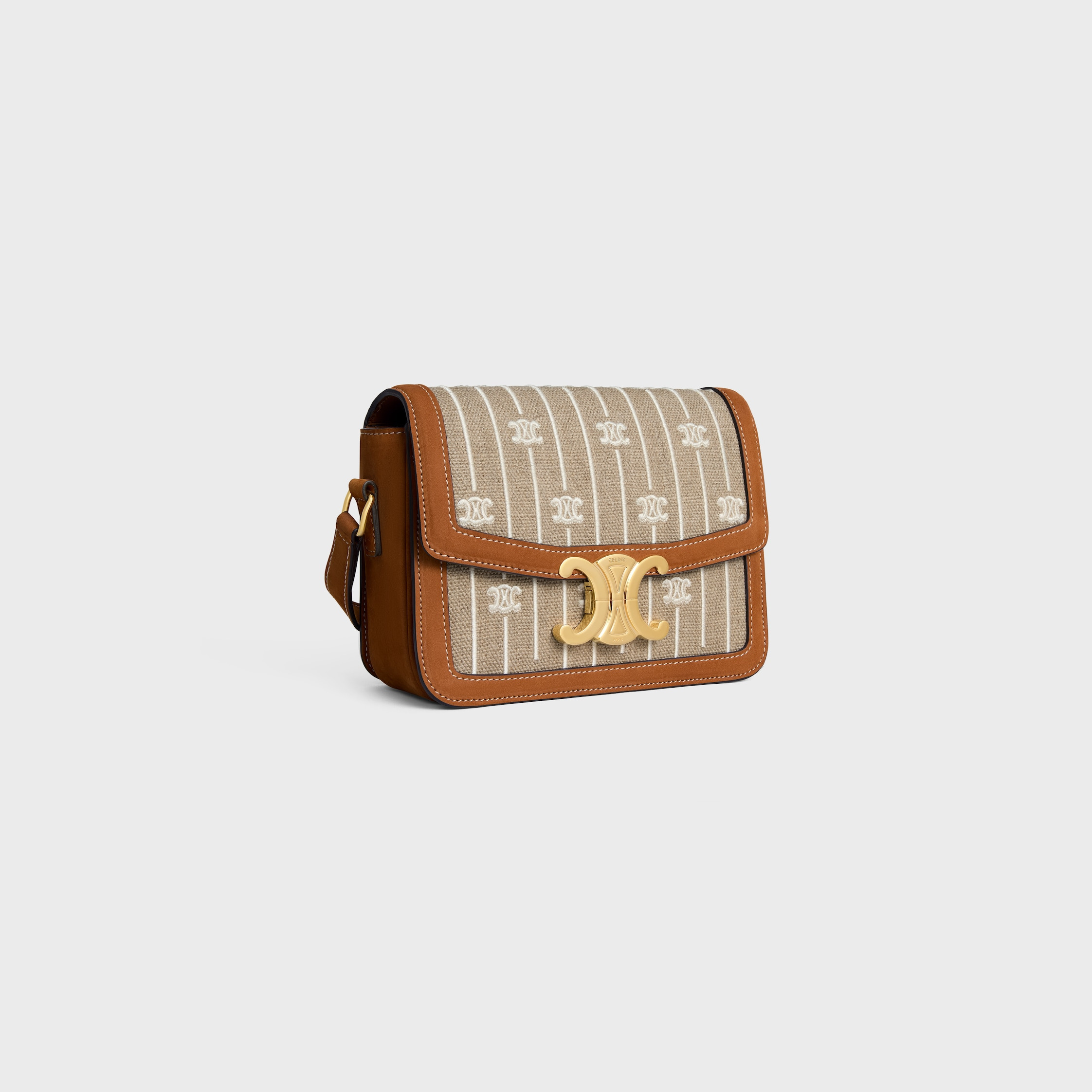 TEEN TRIOMPHE BAG IN TEXTILE WITH TRIOMPHE ALL OVER AND CALFSKIN - 2