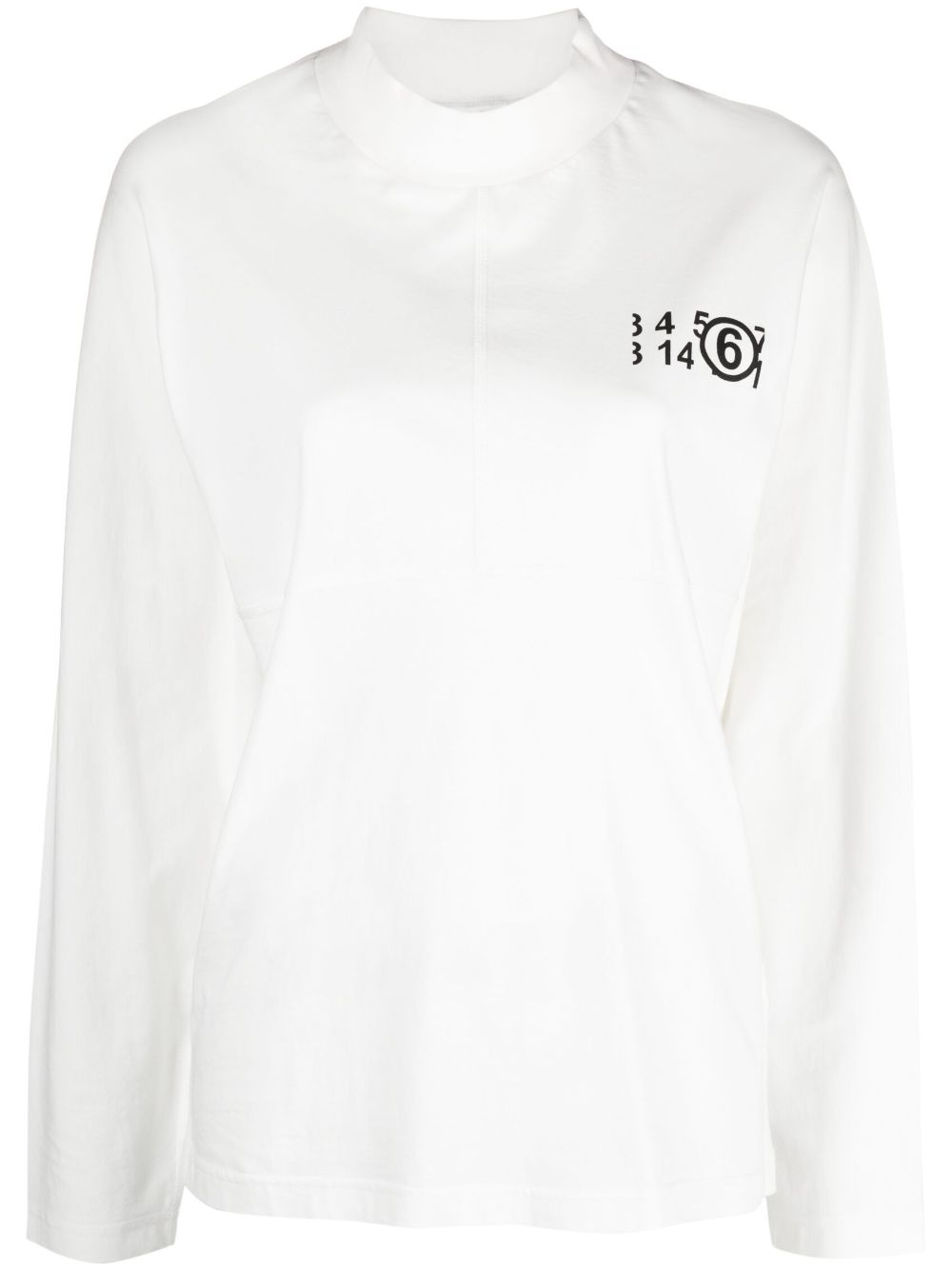 MM6 Maison Margiela numbers-motif long-sleeve T-shirt - Farfetch