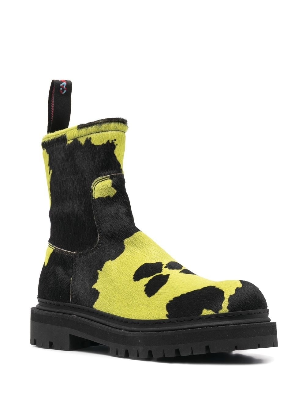cow-print suede boots - 2