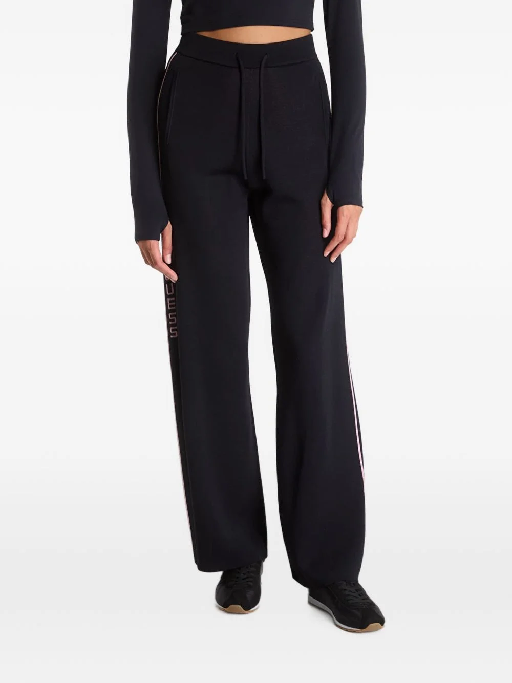 logo-embroidered side-stripe track pants - 1