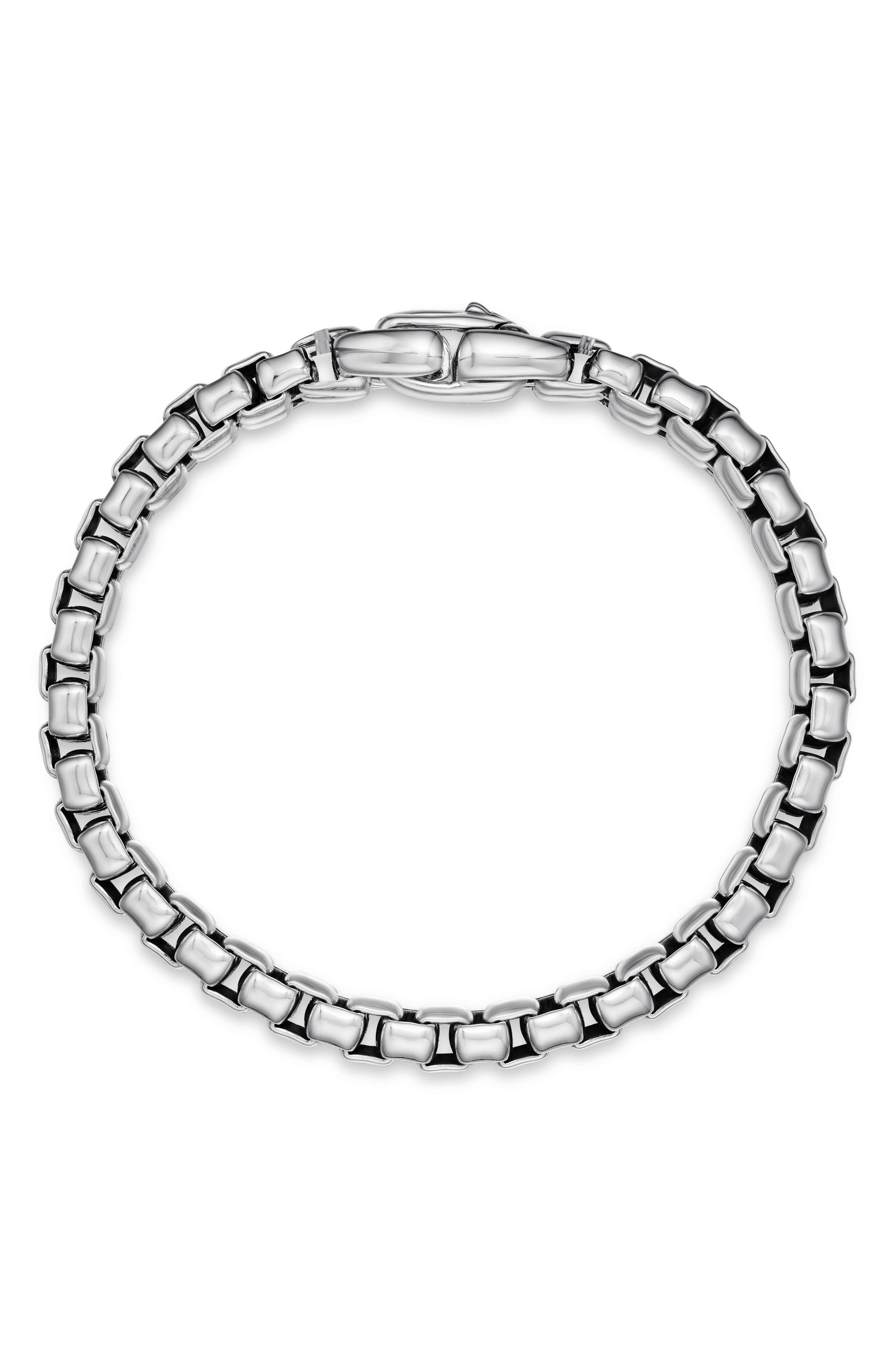 David Yurman Men's Large Box Chain Link Bracelet, 5mm in Silver at Nordstrom - 4