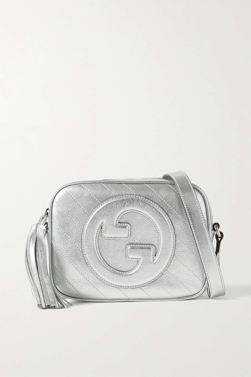 Blondie metallic leather shoulder bag - 1