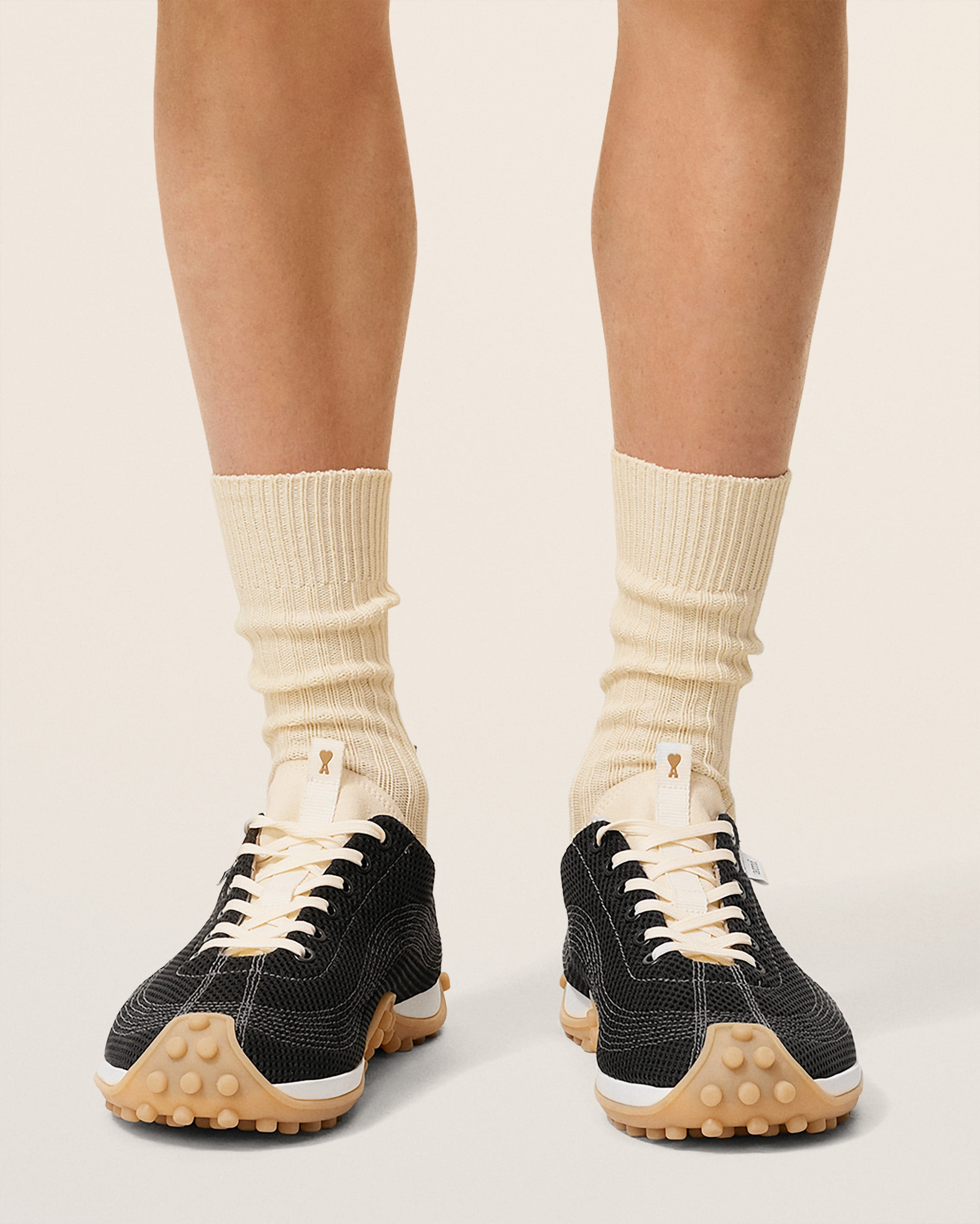 BLACK MESH LOW TOP MIRAGE SNEAKERS - 2