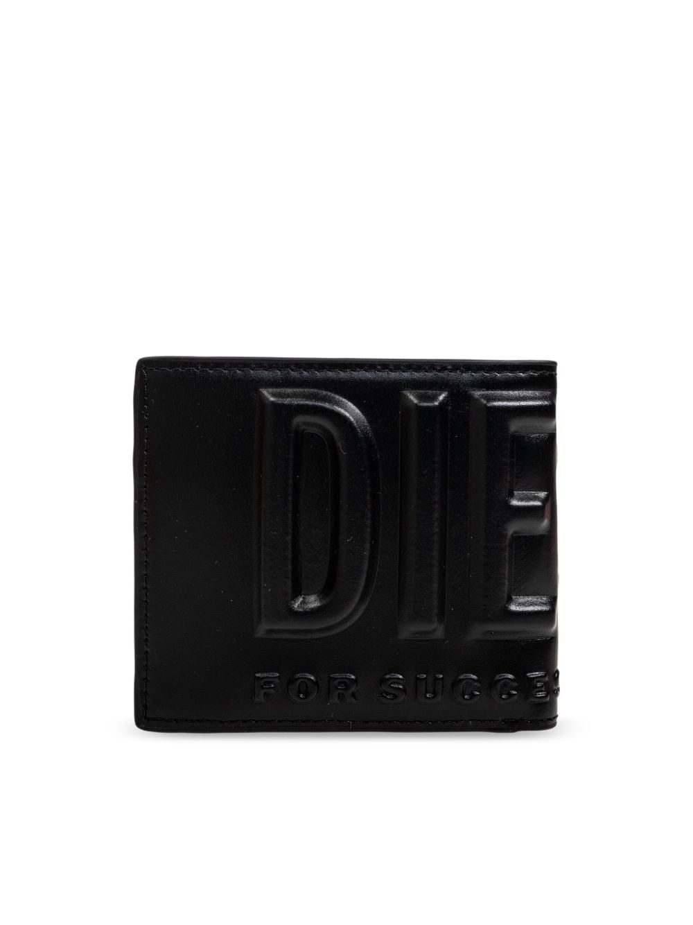 embossed-logo leather bi-fold wallet - 3
