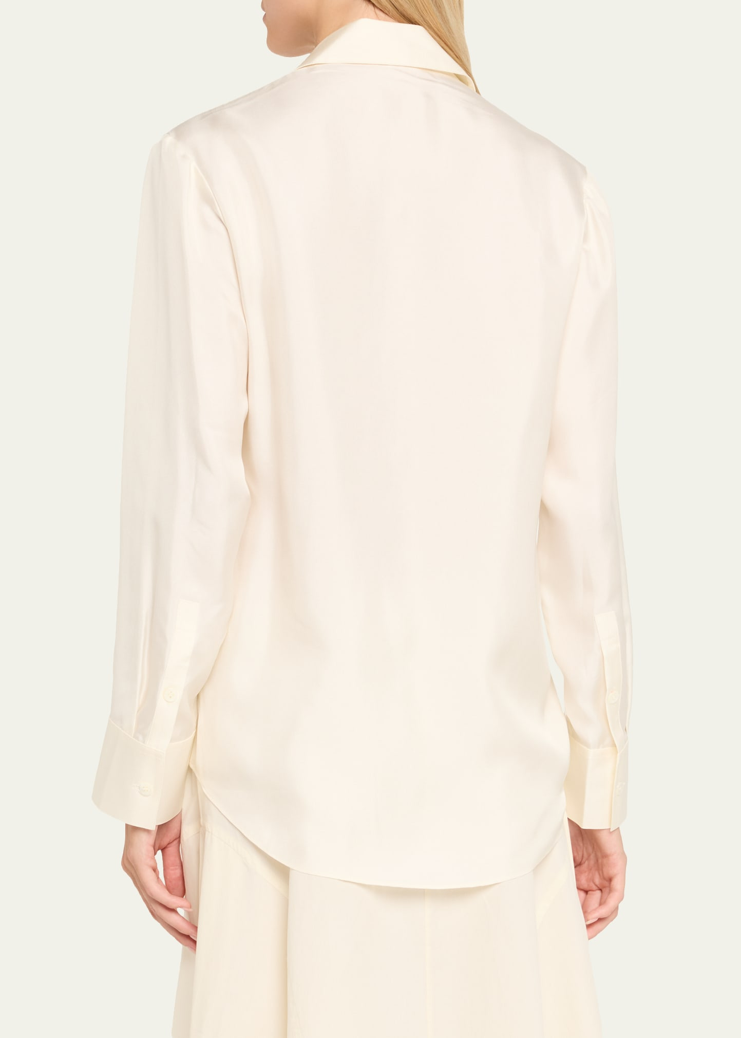 Long-Sleeve Silk Knot Shirt - 3
