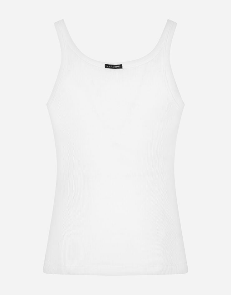 Fine-rib cotton singlet - 2