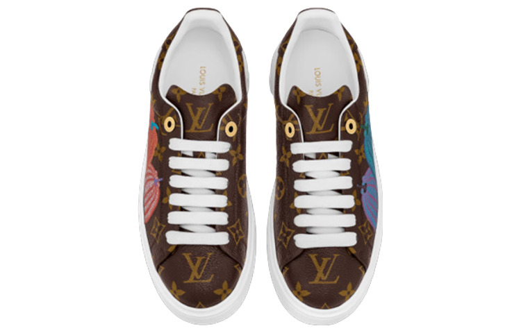 (WMNS) LOUIS VUITTON x YK ACADEMY Time Out Sneakers 'Brown Monogram with Icons' 1ABD8N - 3