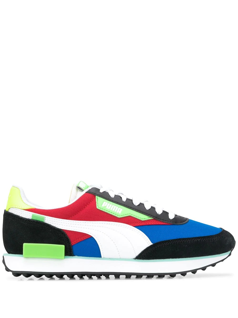 colour-block lace-up trainers - 1