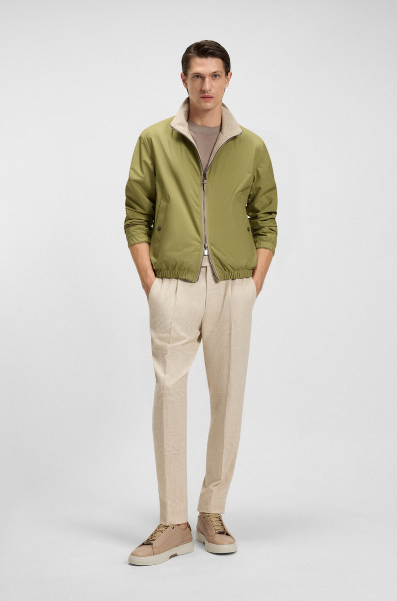 BOSS REVERSIBLE ZIP-UP JACKET IN PEACHED FABRIC outlook