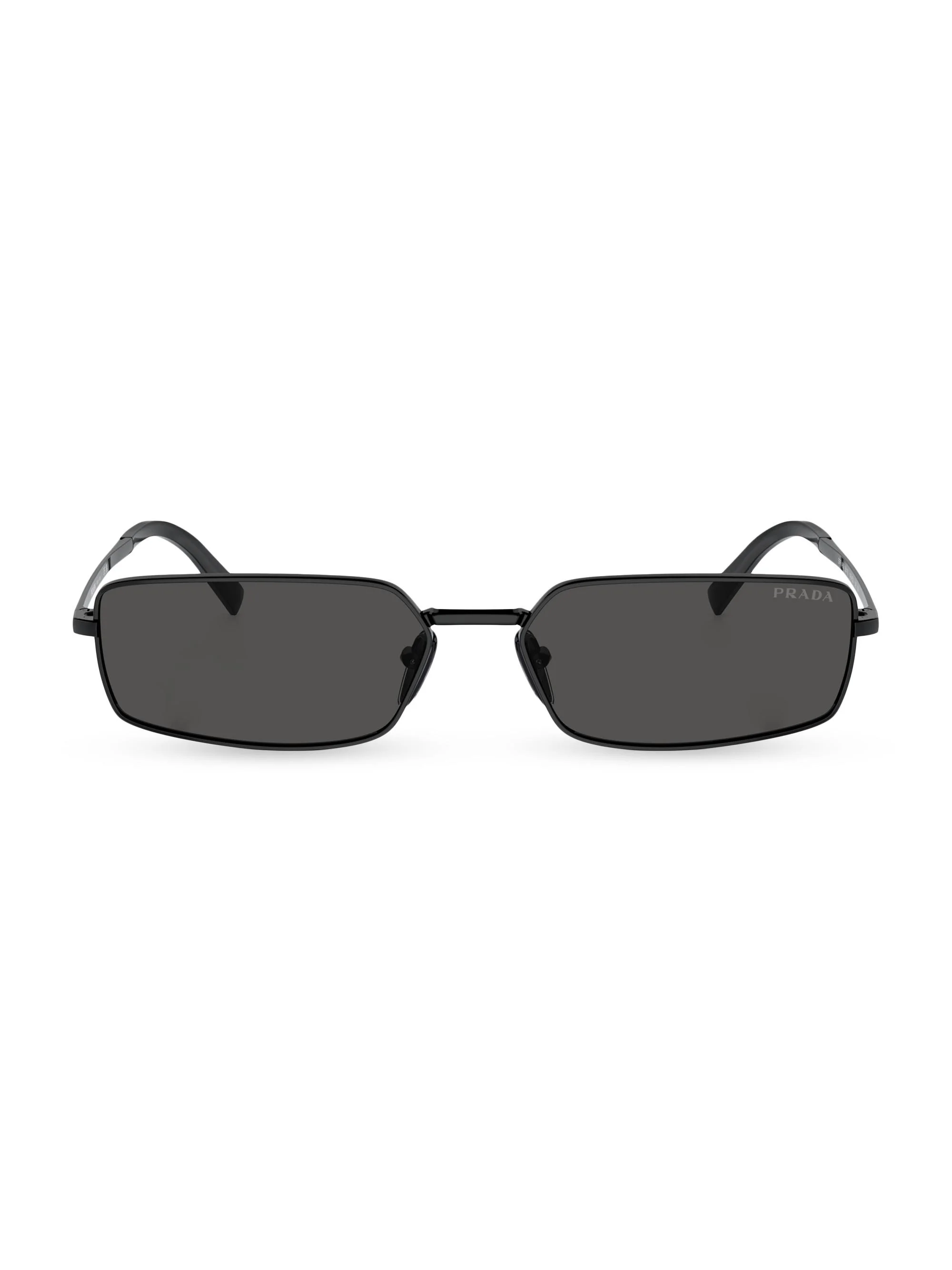 Women's 59MM Rectangular Sunglasses - Black Dark Grey - 1
