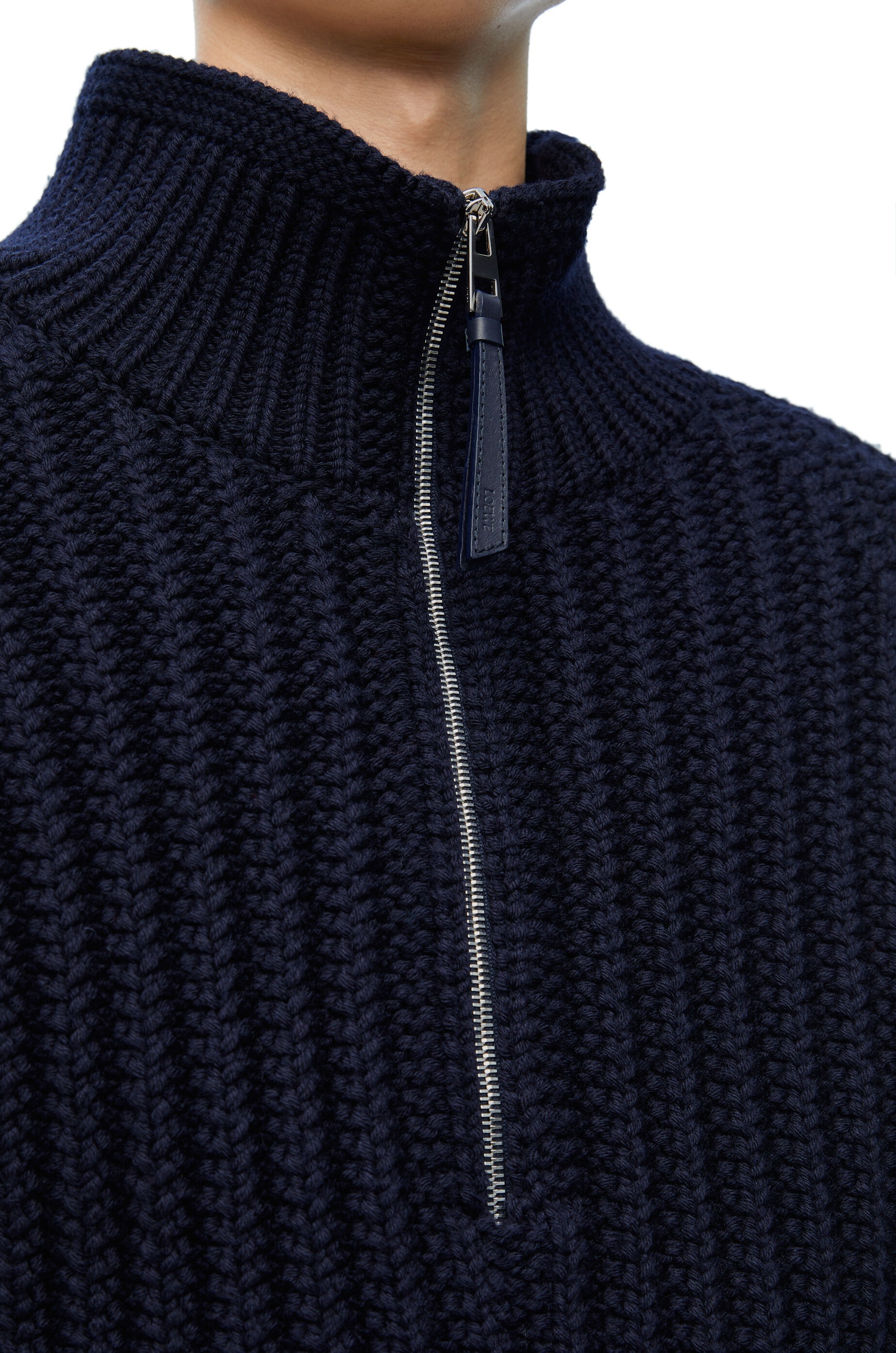 Zip-up sweater in wool - 5