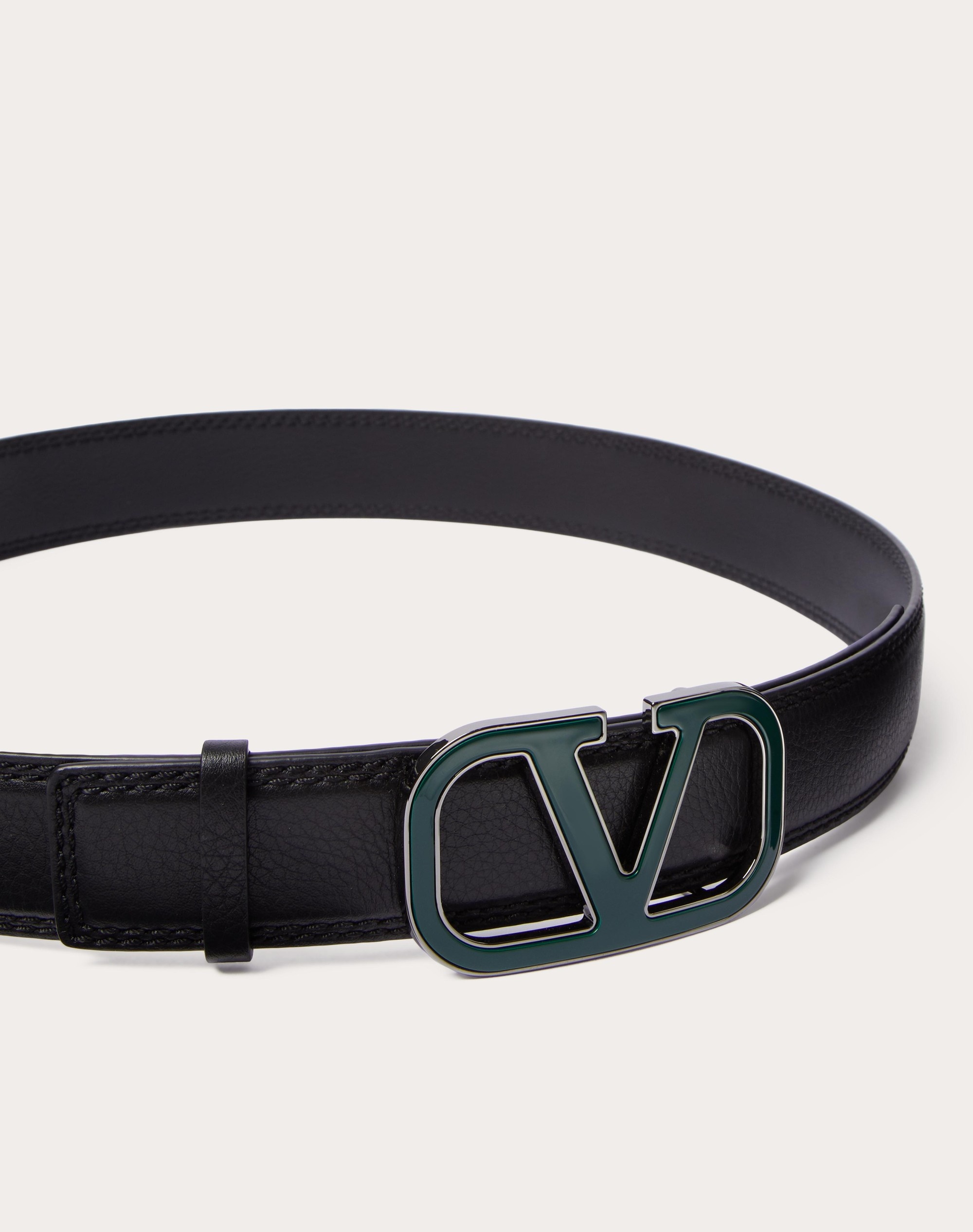 VLOGO SIGNATURE BELT IN ELK PRINT CALFSKIN 35 MM - 4