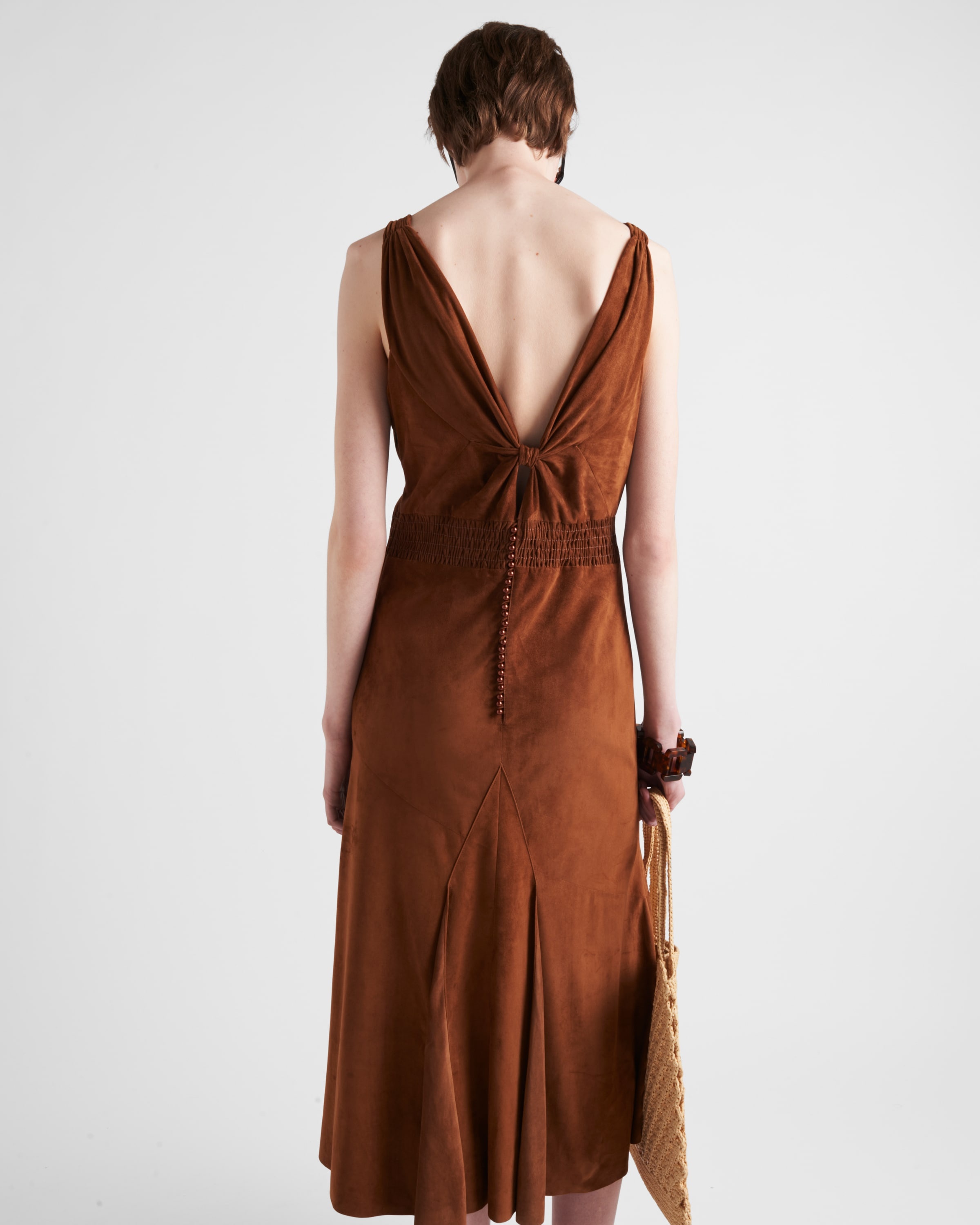 Sleeveless suede dress - 5