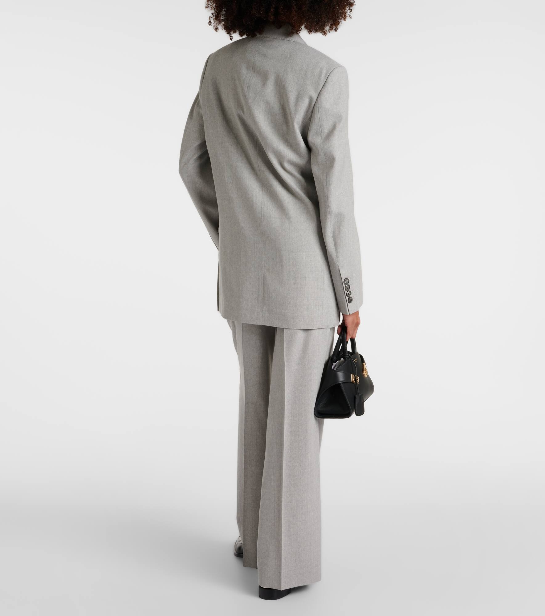 Double-breasted wool blazer - 3