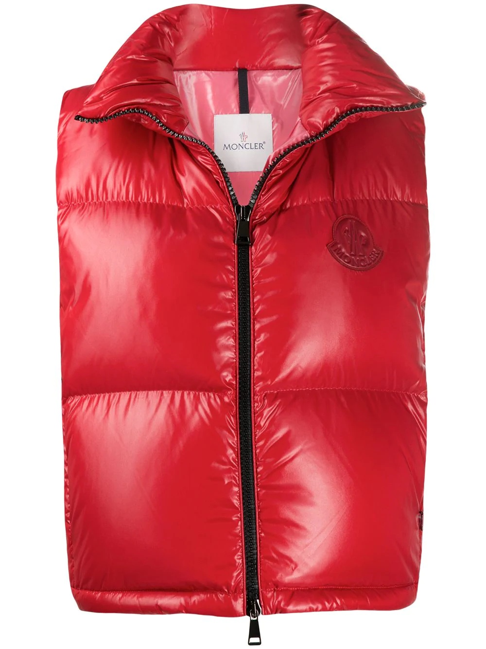 padded zip-up gilet - 1