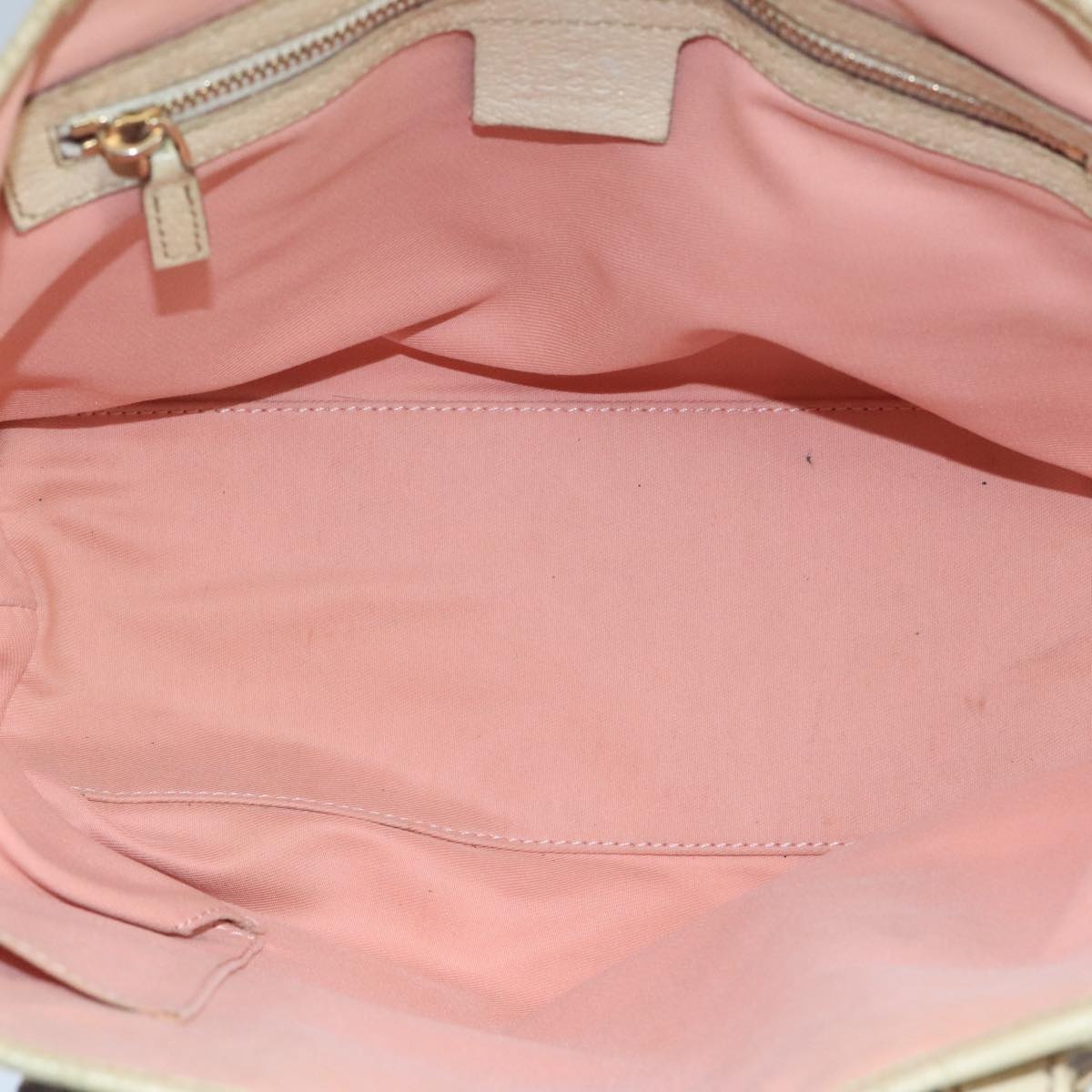 GUCCI GG Canvas Hand Bag Pink Cream Gold - 11