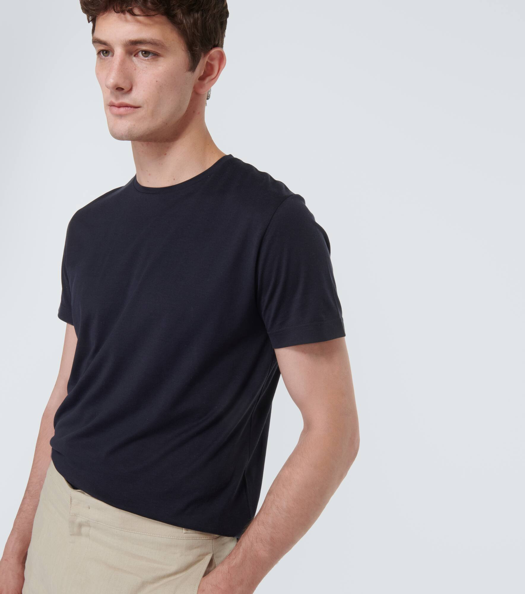 Silk and cotton-blend T-shirt - 5