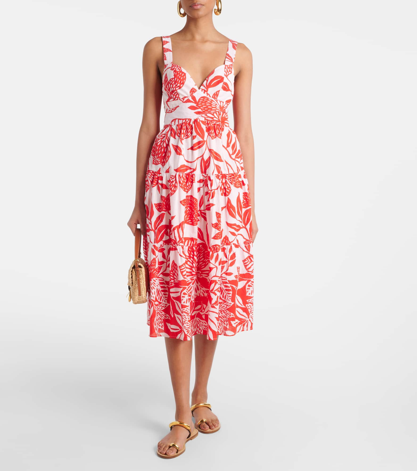 Coco floral cotton midi dress - 2