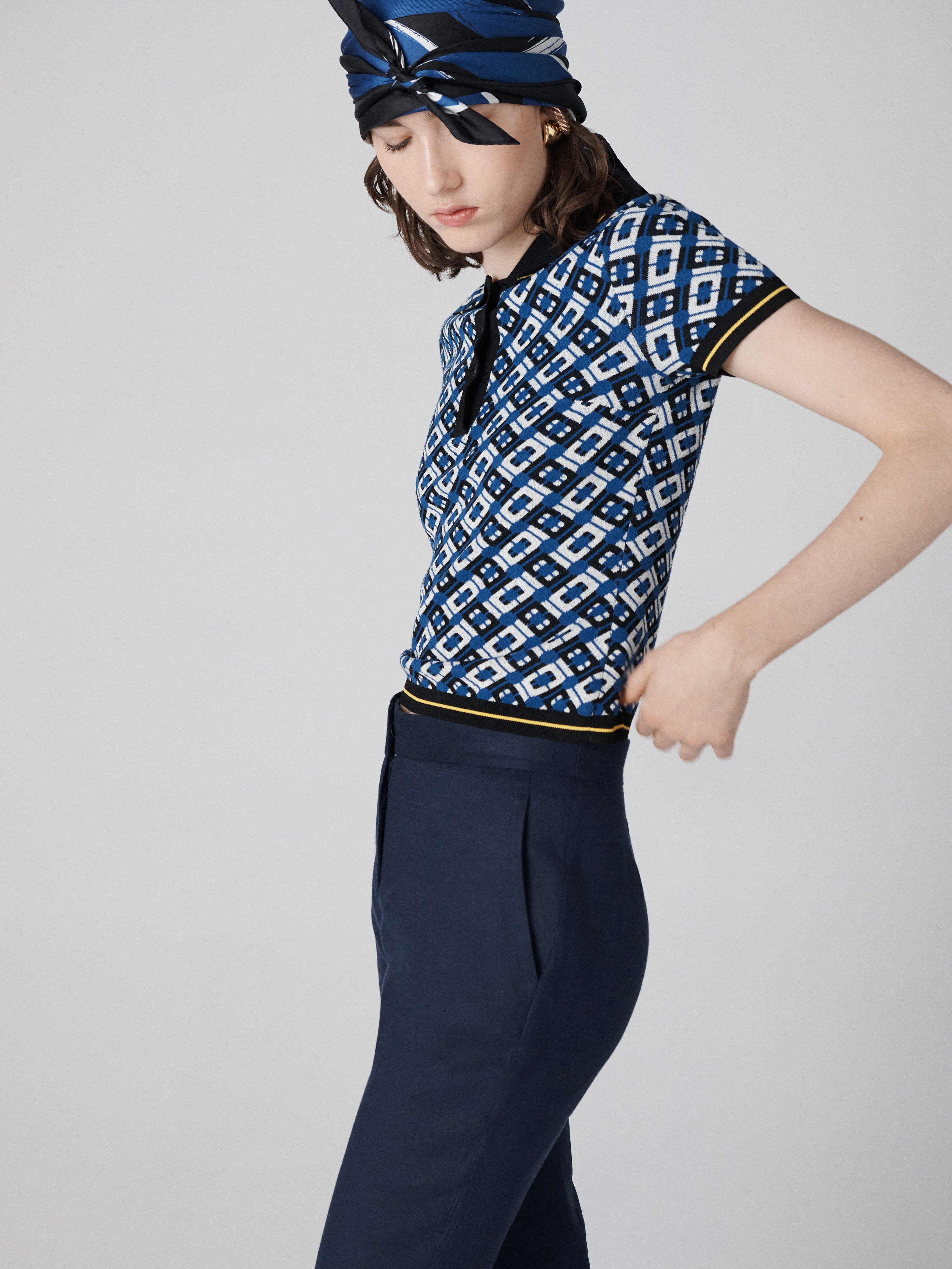 Serena Knit Jacquard Top - 4