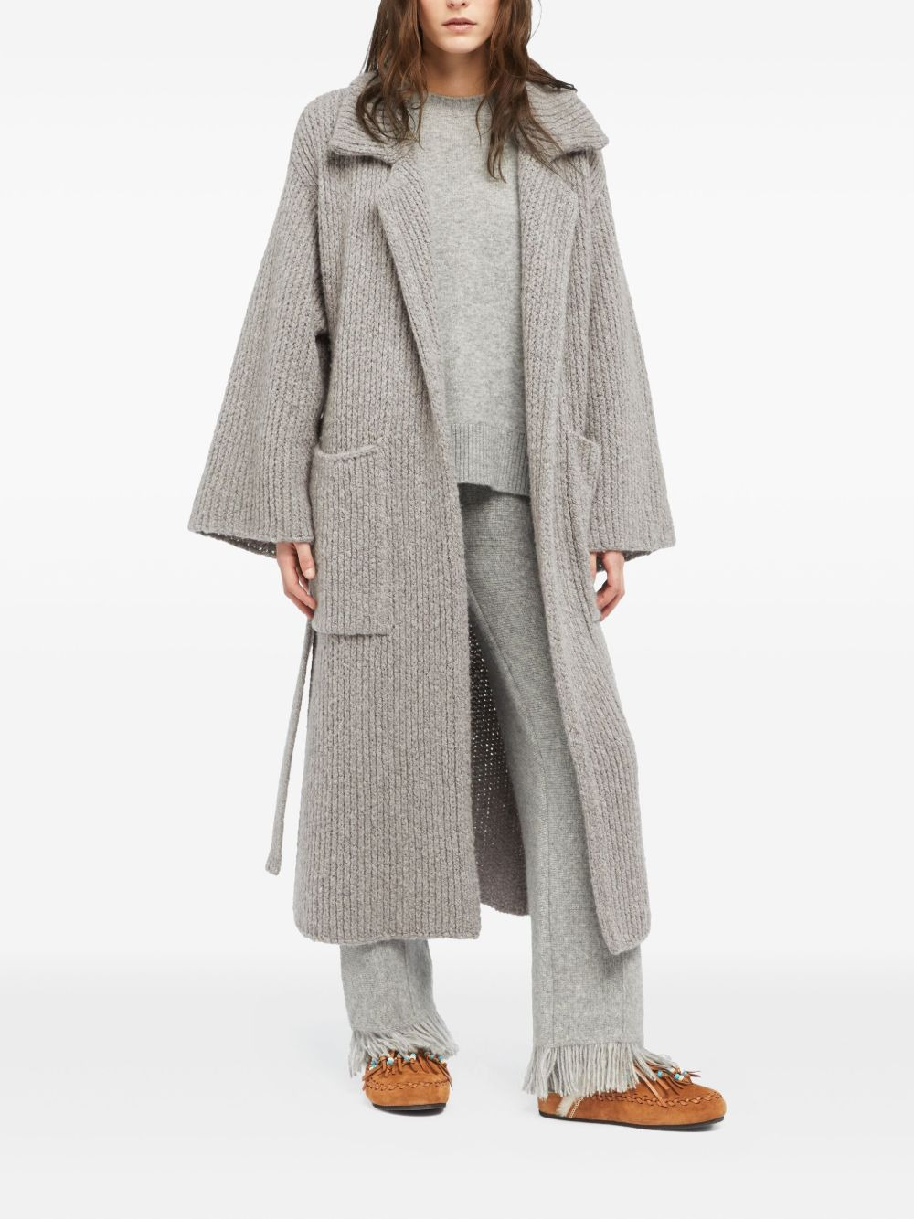 Finest ribbed belted cardi-coat - 2