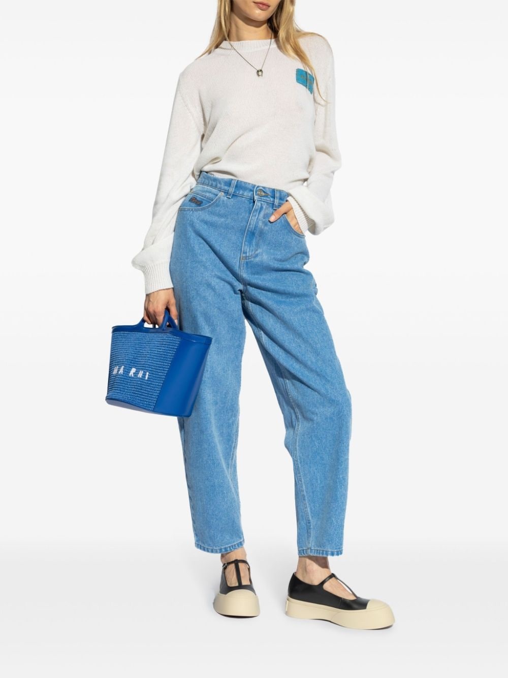 mid-rise tapered-leg jeans - 2