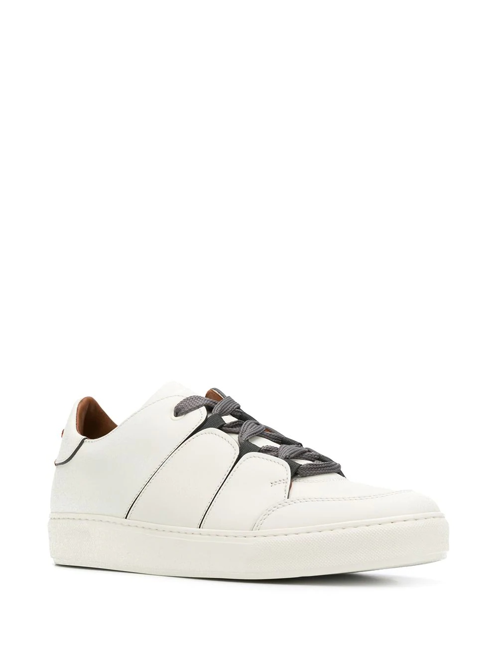 stitched-panel low-top trainers - 2