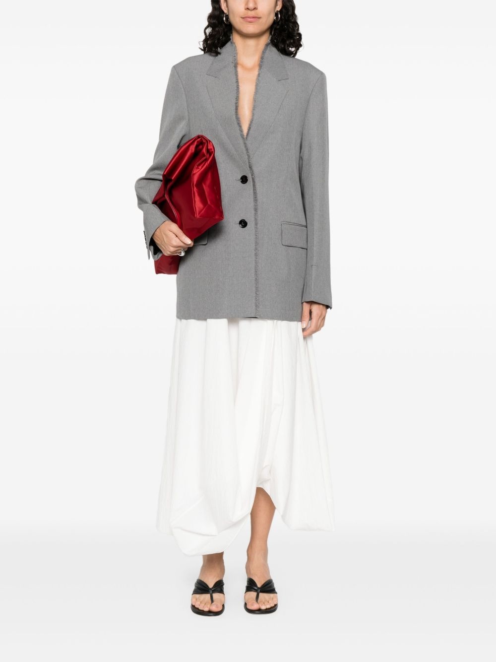 wool single-breasted blazer - 2
