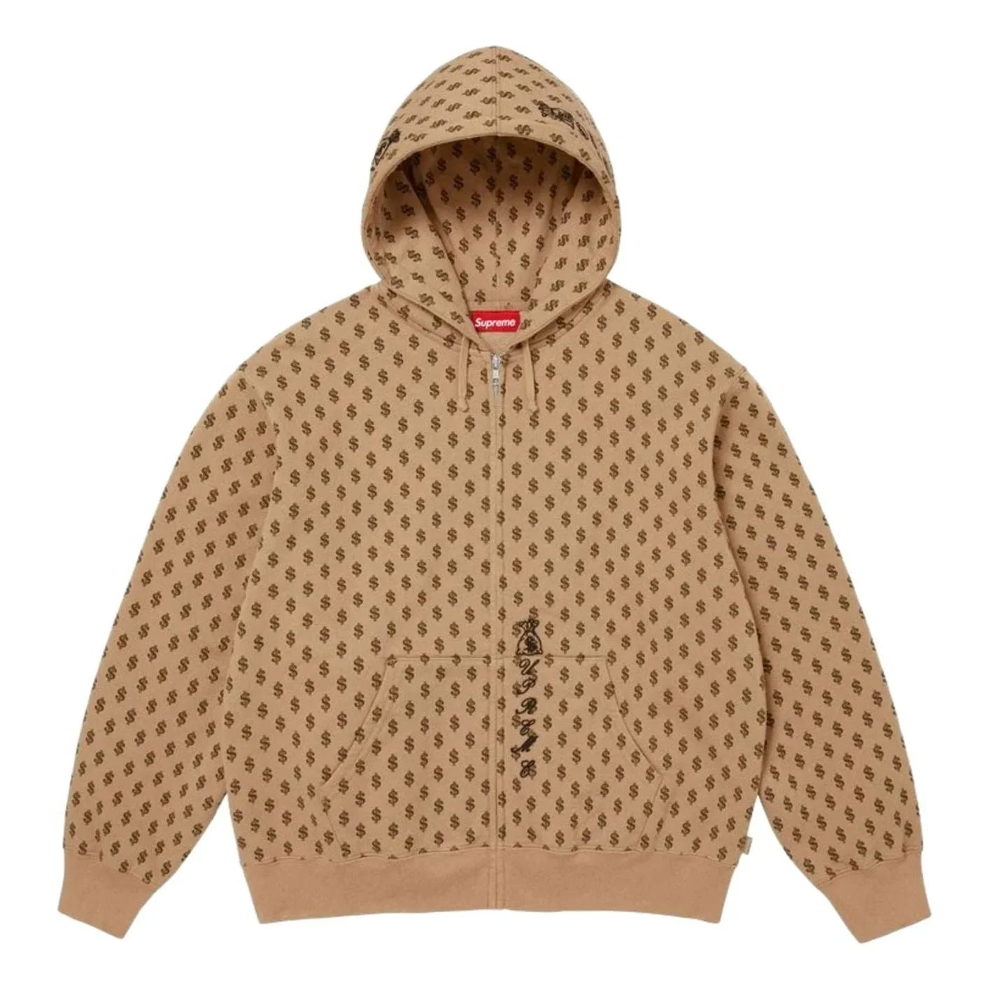 Supreme FW26 God Over Money Zip Up Hooded Sweatshirt 'Money' SUP-FW26-044-MLT - 1