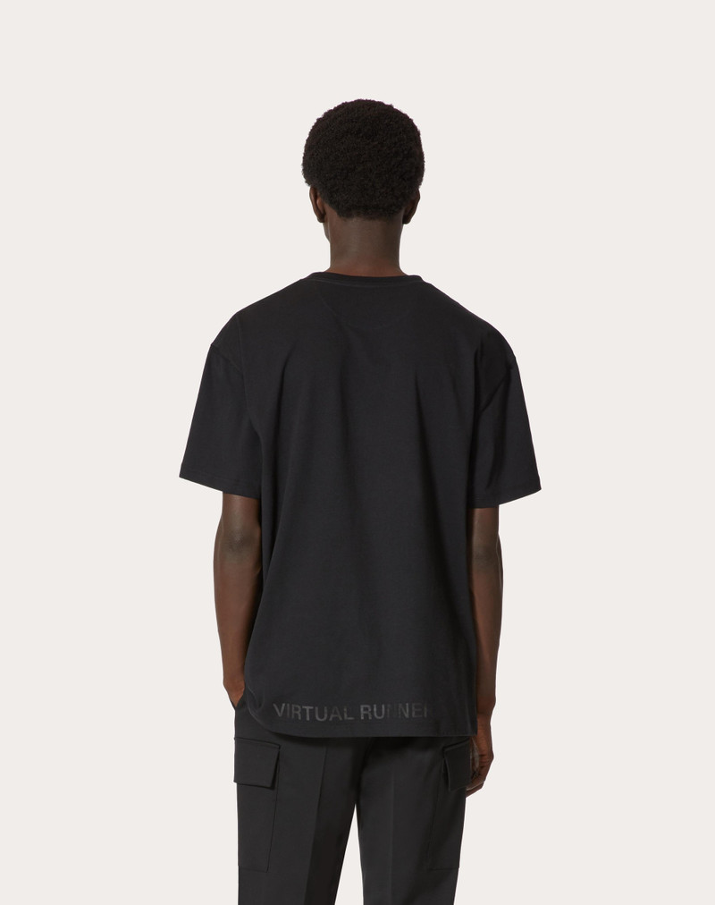 T-SHIRT WITH VIRTUAL RUNNER PRINT 4