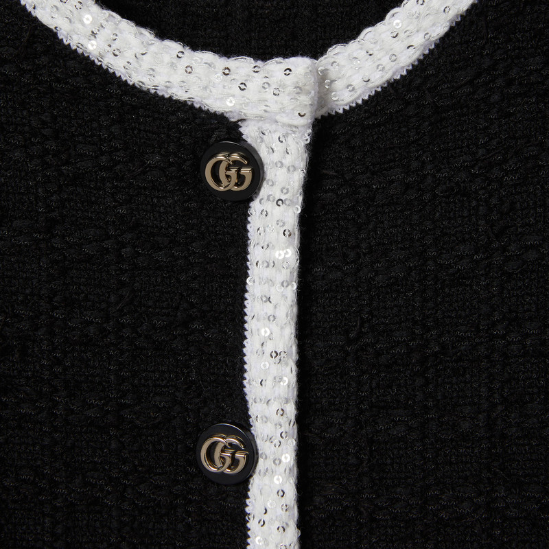 Tweed wool dress with embroidery 6
