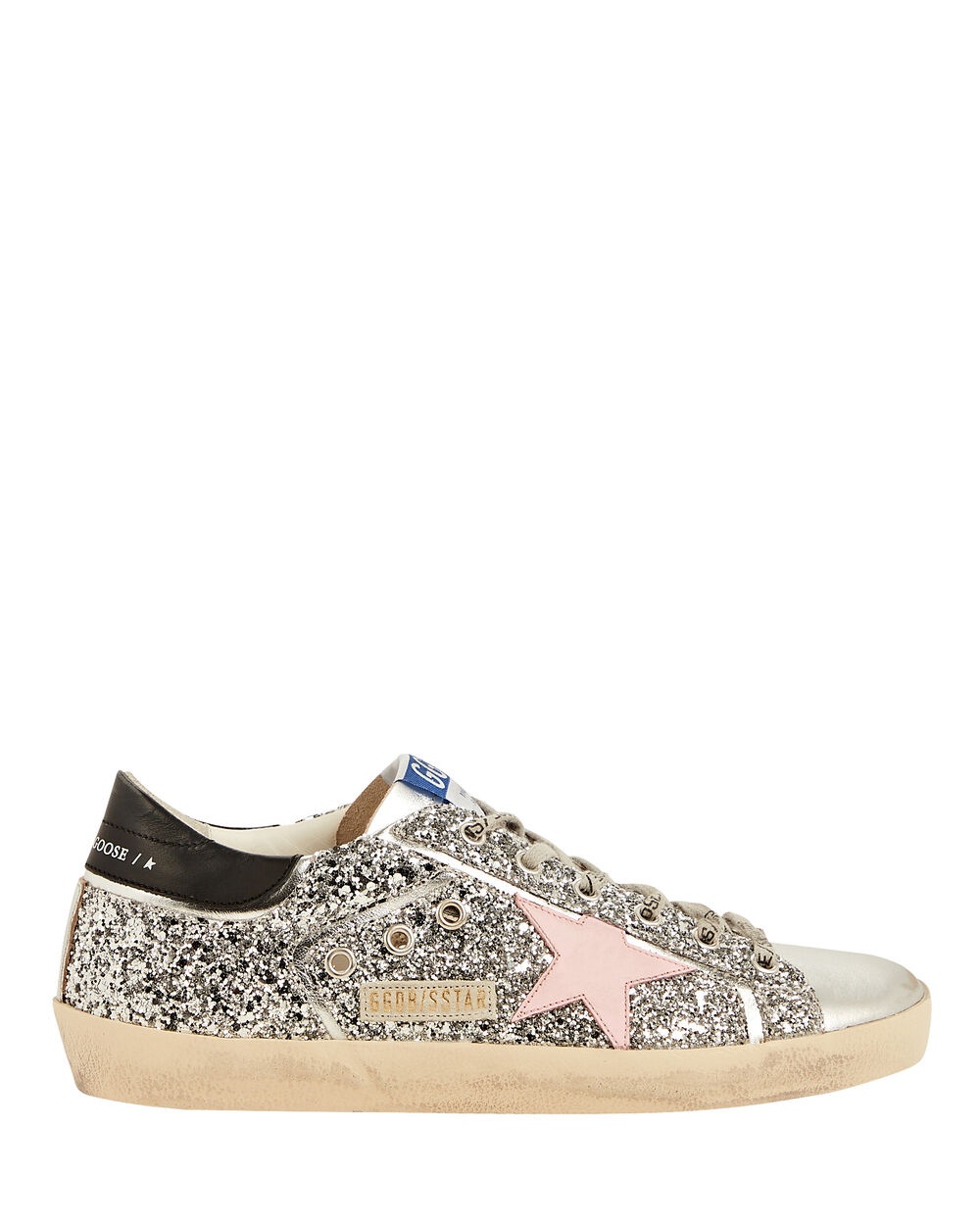 Superstar Glitter Low-Top Leather Sneaker - 1