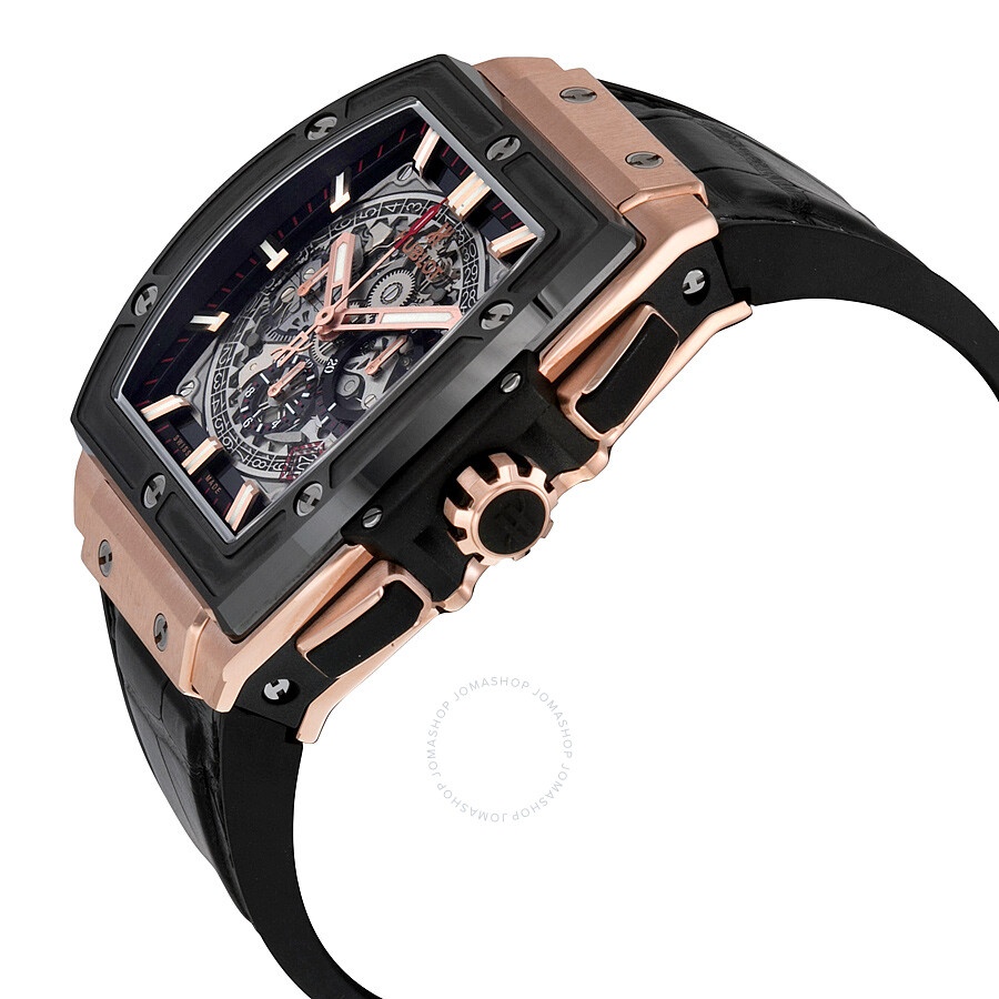 Hublot Spirit Of Big Bang Square Automatic Skeleton Dial Black Rubber Band Men's Watch 601.OM.0183.L - 2