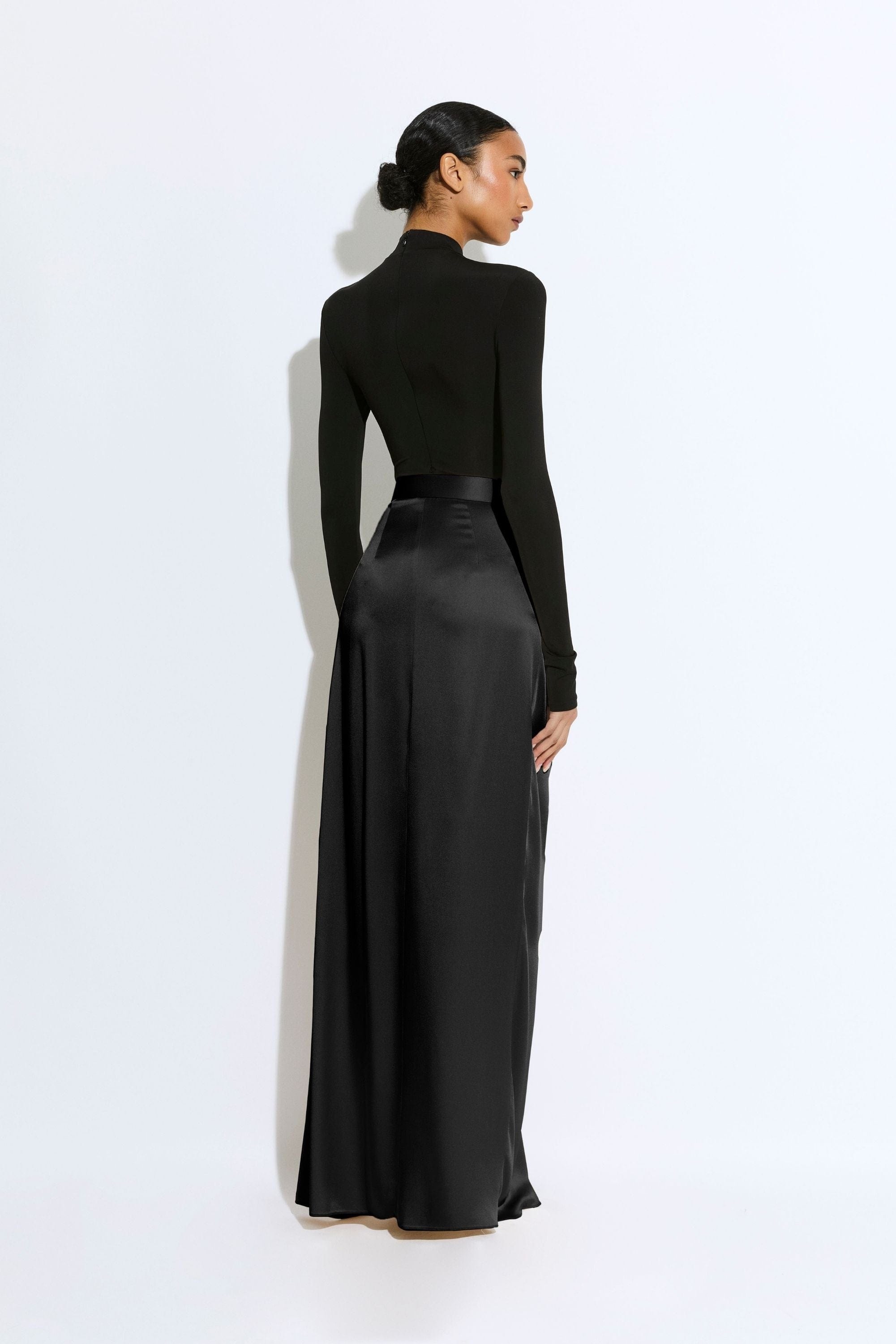 Satin Wrap Maxi Skirt - 3
