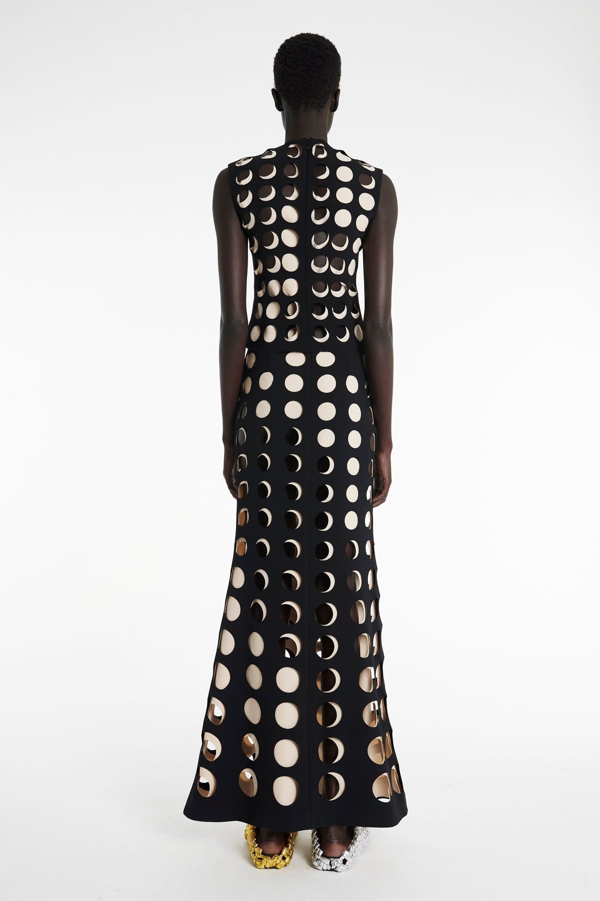 TOP WITH LAYERED HOLES BLACK NUDE - 4