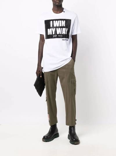 PHILIPP PLEIN I Win My Way cotton T-shirt outlook