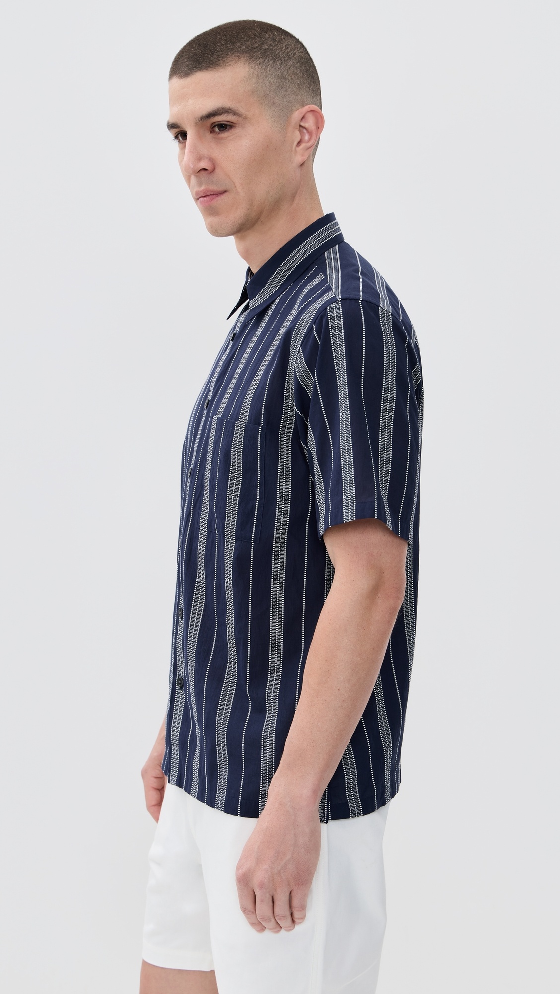 Noll Short Sleeve in Summer Dobby - 3